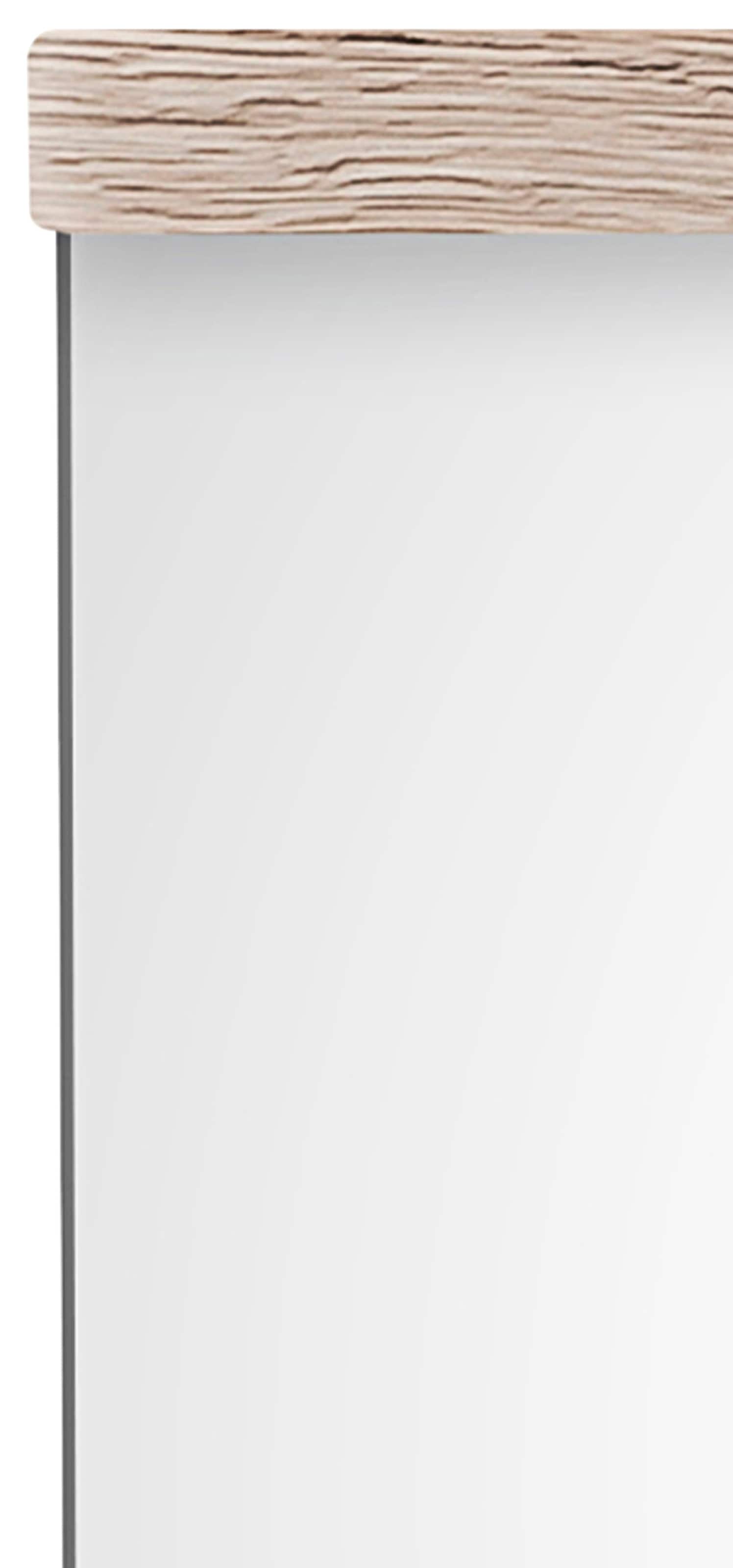 welltime Badspiegel »Toulon«, Wandspiegel mit Echtholzoptik-Detail - Maße (B/T/H) 60/2/55 cm