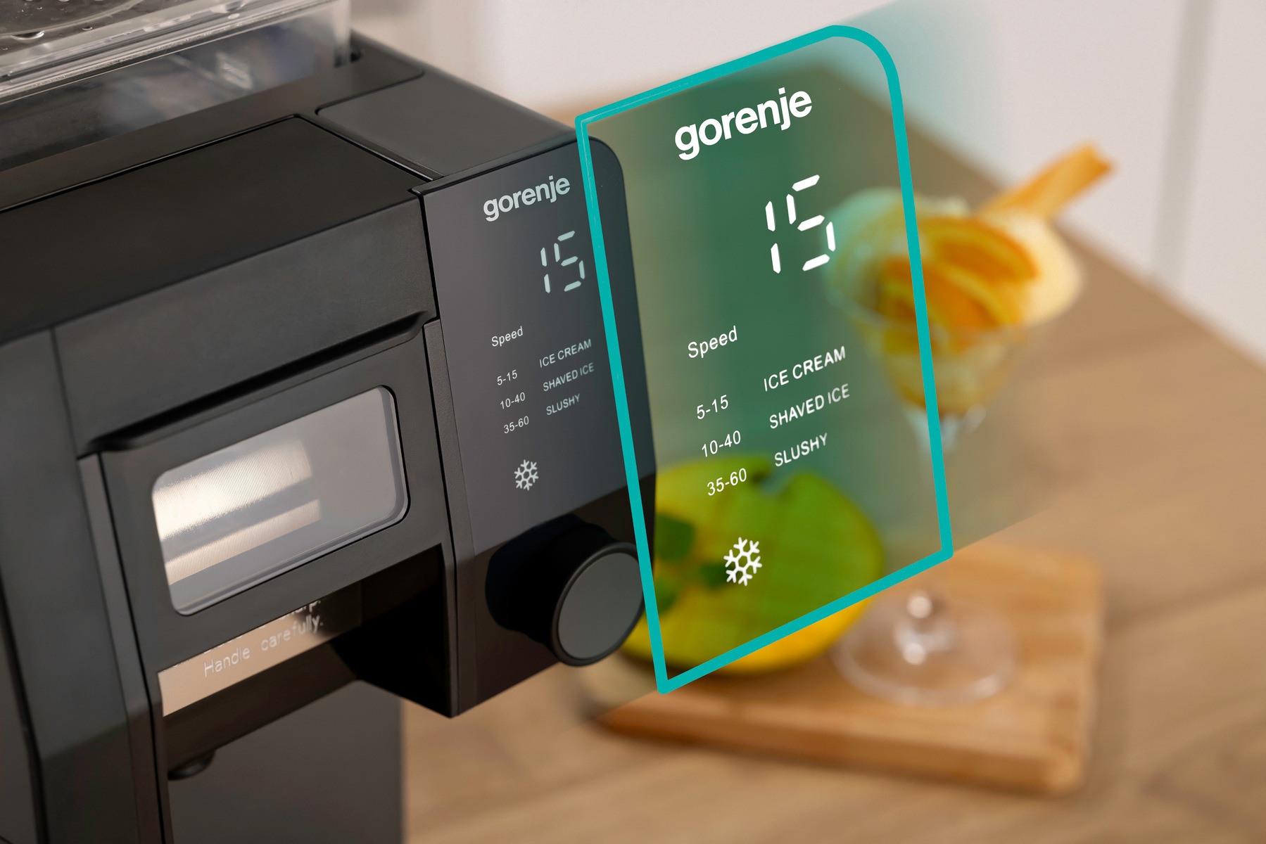 GORENJE Eismaschine »GIICM - 3in1 Instant Eismaschine« 200 W Eis & Slushy in 90 Sek., 1 L, Selbstreinigungsfunktion, max. 35kg/Tag