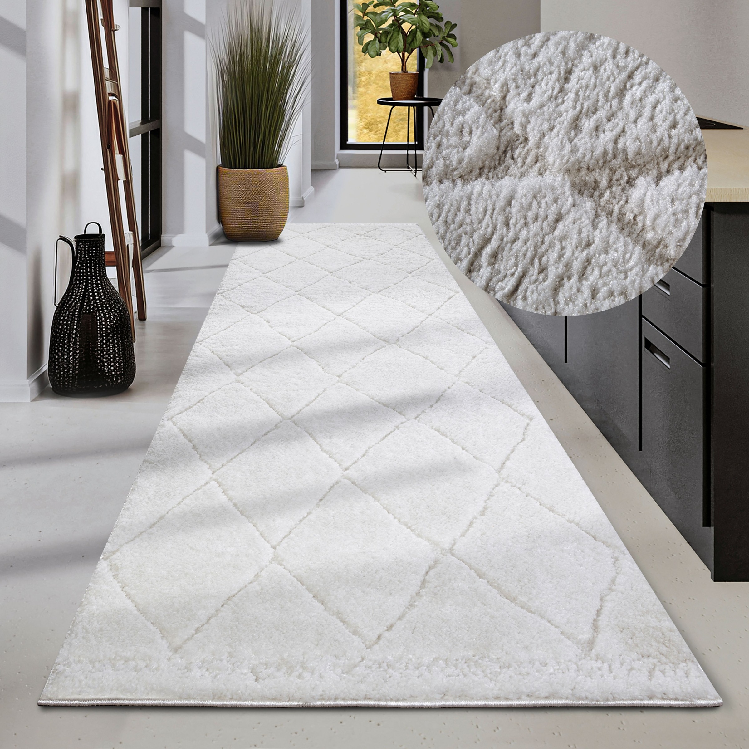 ELLE DECORATION Designteppich "Perrotin" rechteckig 18 mm Höhe Läufer, Shag günstig online kaufen