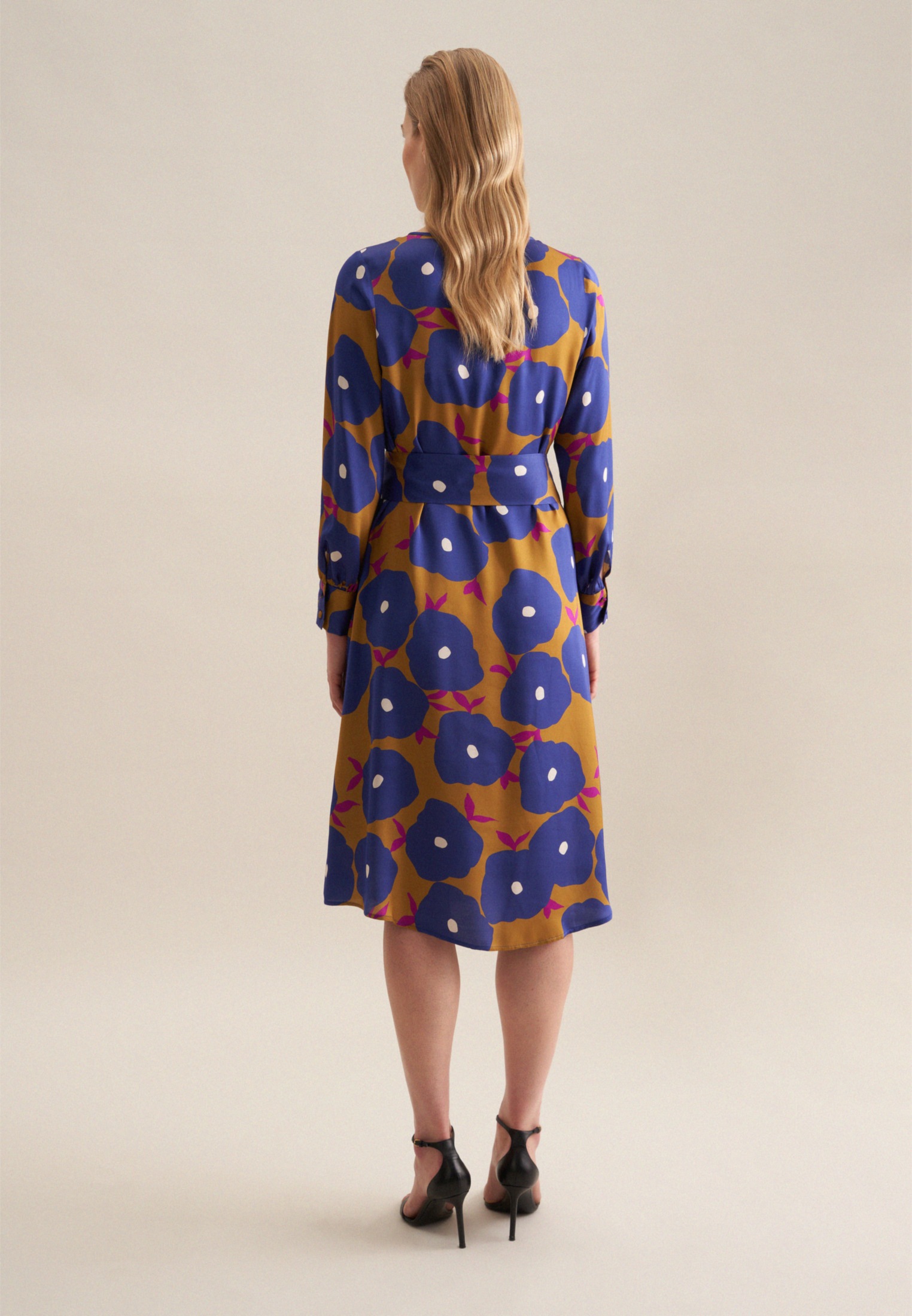 seidensticker Sommerkleid "Schwarze Rose" 1/1 Rundhals Druck günstig online kaufen