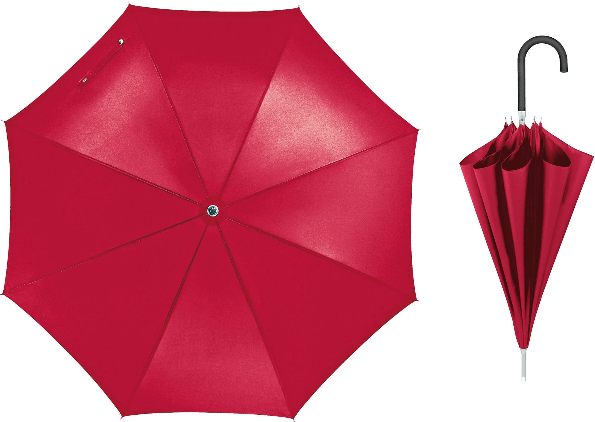 Stockregenschirm »Kompliment, rot«, mit bedienungsfreundlichem, tastenlosen Schieber
