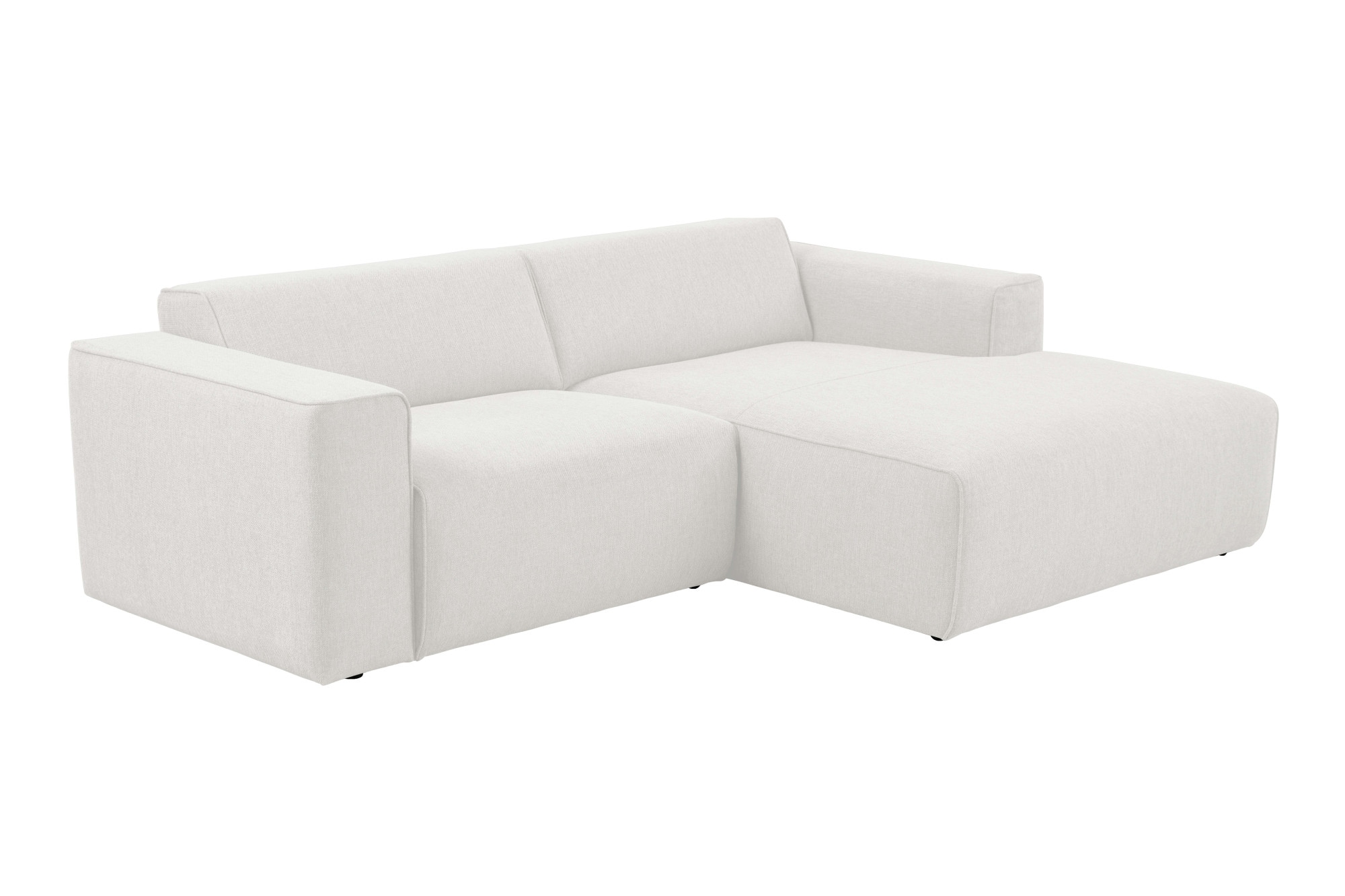 andas Ecksofa »Noord«, mit Kedernaht, Breite 234 cm, Cord, Struktur, Webstoff