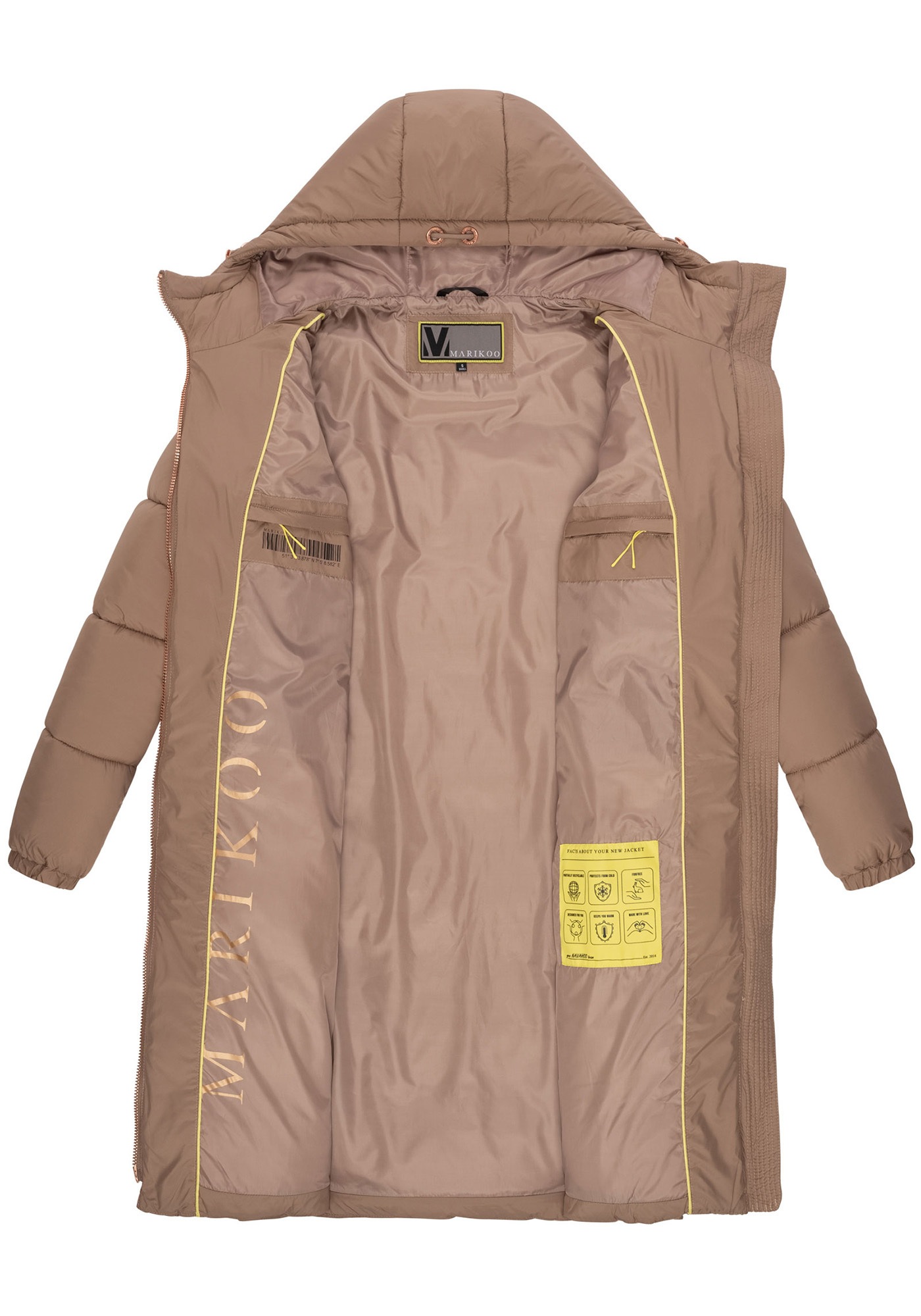 Marikoo Winterjacke »Nomadiaa«, Lange Damen Winterjacke