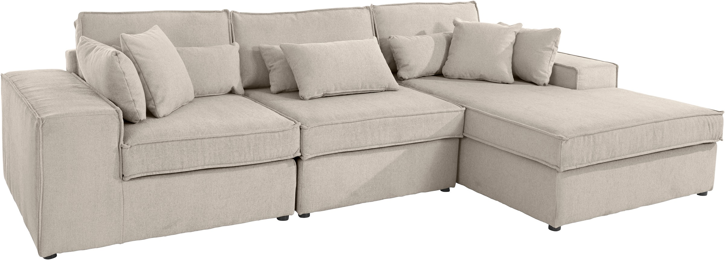 RAUM.ID Ecksofa »Florid L-Form«, 3 Teile, bestehend aus Modulen, viele Bezugsqualitäten, auch in Cord
