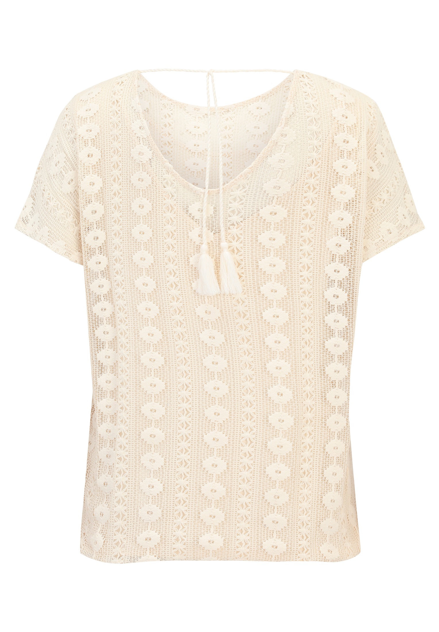 Thumbnail - Cartoon Spitzenbluse "Damen Spitzenshirt mit überschnittenen Ärmeln"