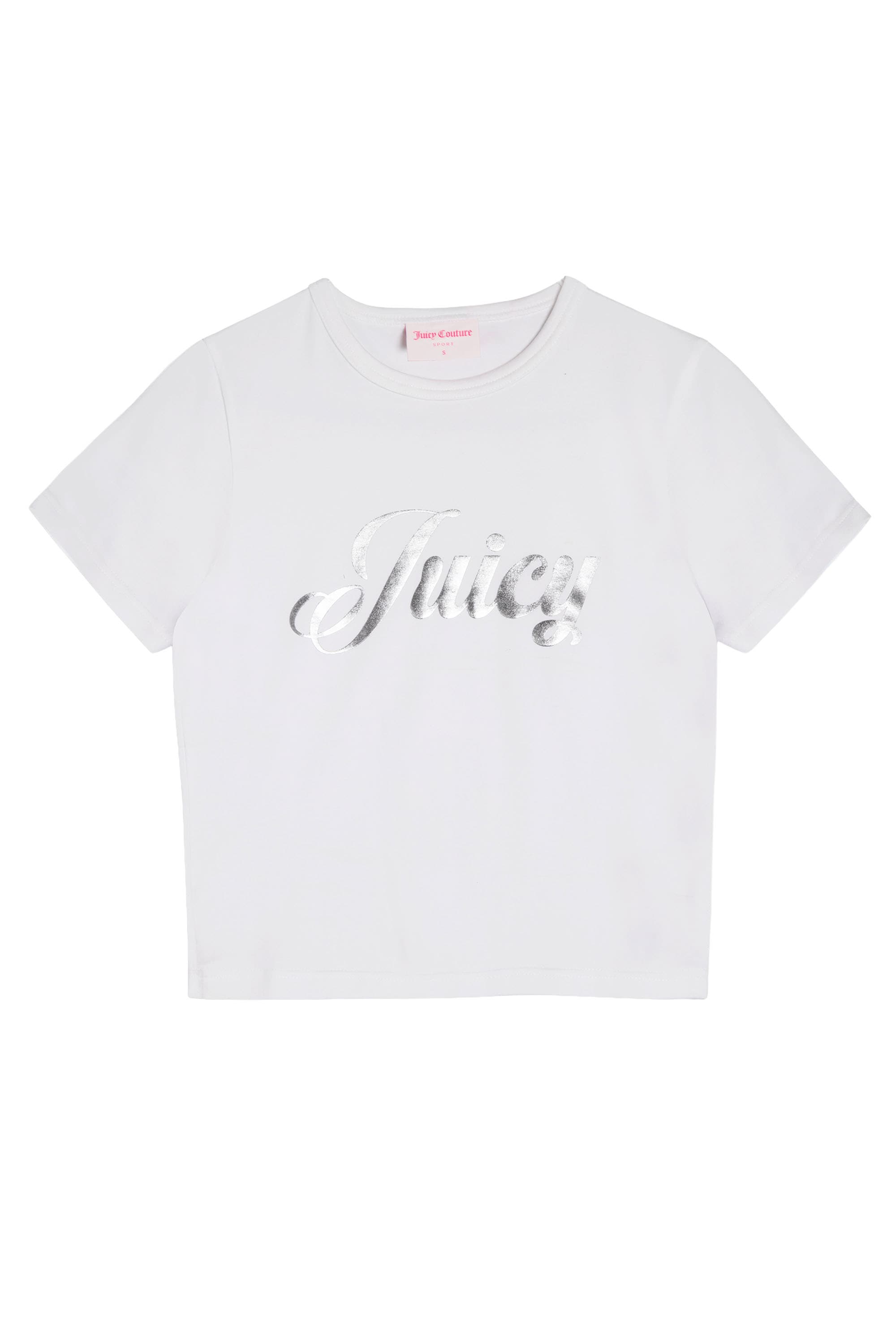 Juicy Couture "FOIL JUICY FITTED TEE Damen" T-Shirt Damen mit metallischem Folienprint
