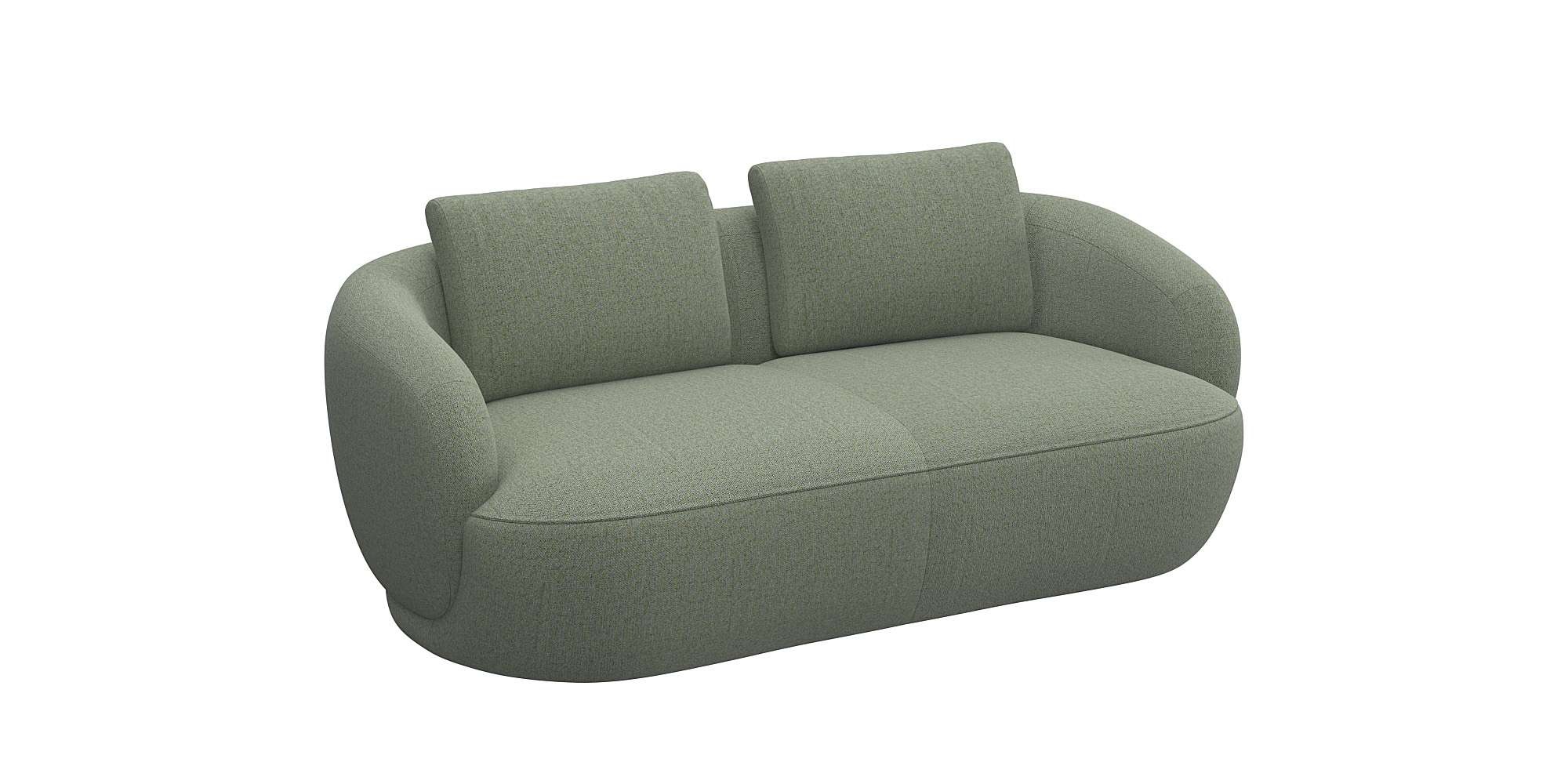 FLEXLUX 2,5-Sitzer »Torino, rund, Couch, Loveseat,«, Modernes, organisches Sofa-Design, Kaltschaum, Wellenunterfederung