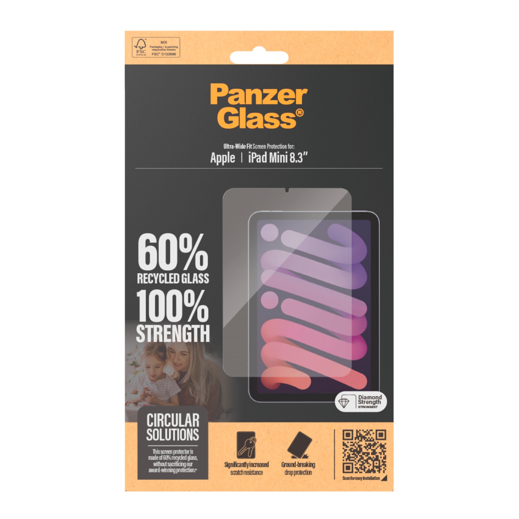 PanzerGlass Displayschutzglas »Ultra-Wide Fit Screen Protector«, für Apple iPad Mini 8.3'', (1 St.), Displayschutzfolie, Schutzfolie, Bildschirmschutz, kratz- & stoßfest