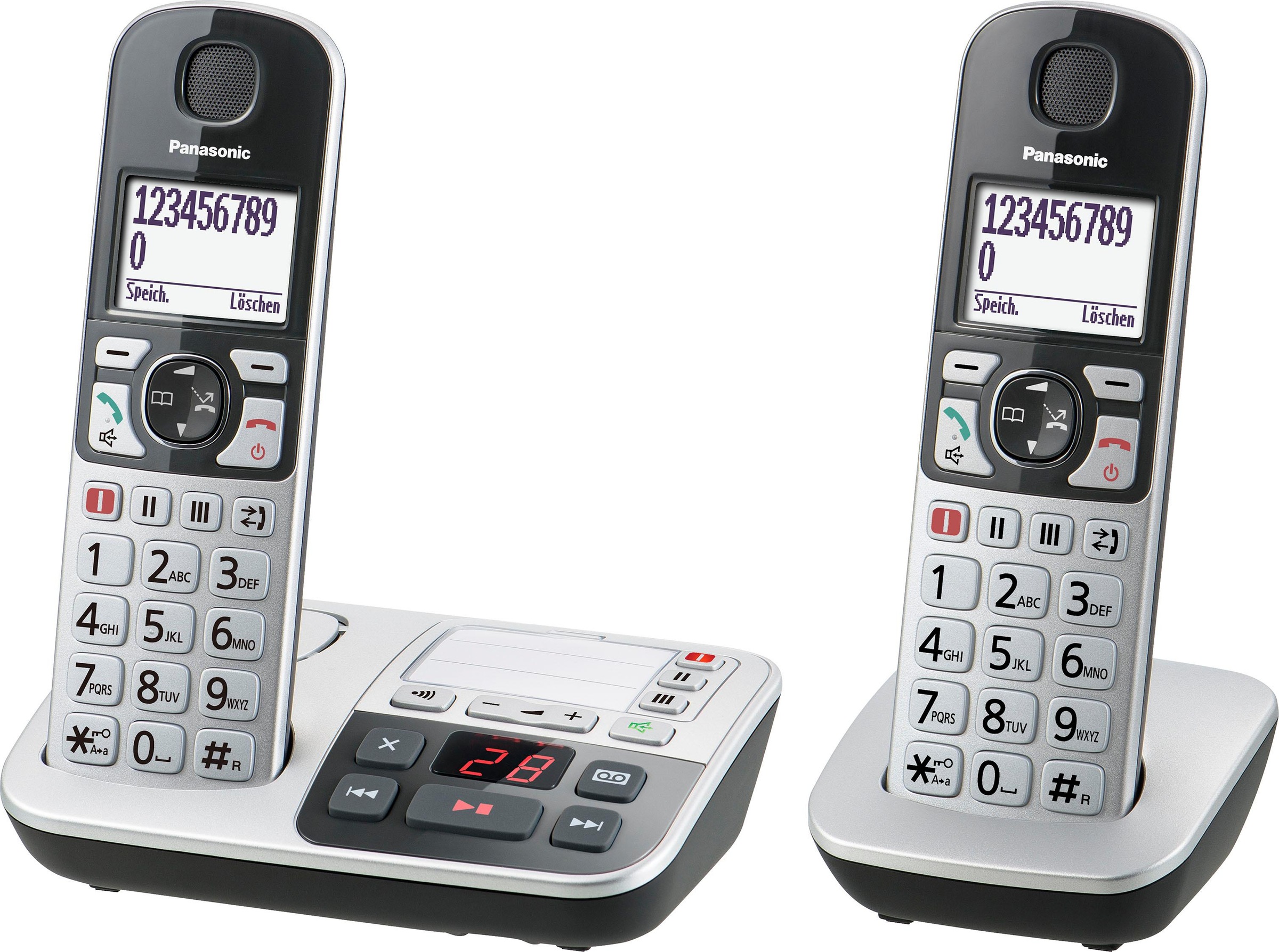 Panasonic Seniorentelefon »KX-TGE522«, (Mobilteile: 2), inkl. Anrufbeantworter