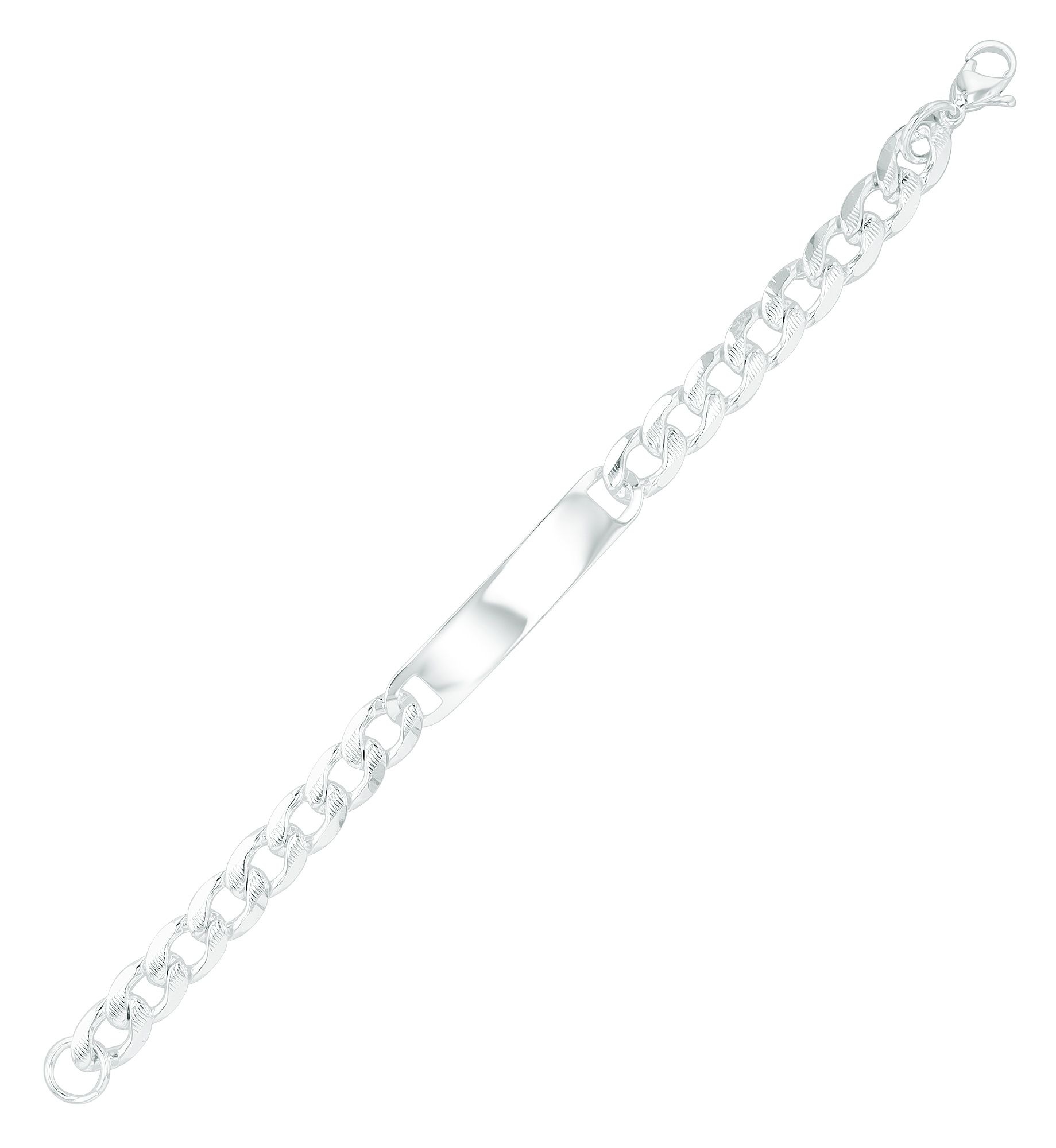 Armband ADELIA´S "Herren Armband – Panzerarmband aus Edelstahl 21 cm", silber, Armbänder, Herren, 21cm, Edelstahl, Armband, Perfekt als Geschenk zum einfach so
