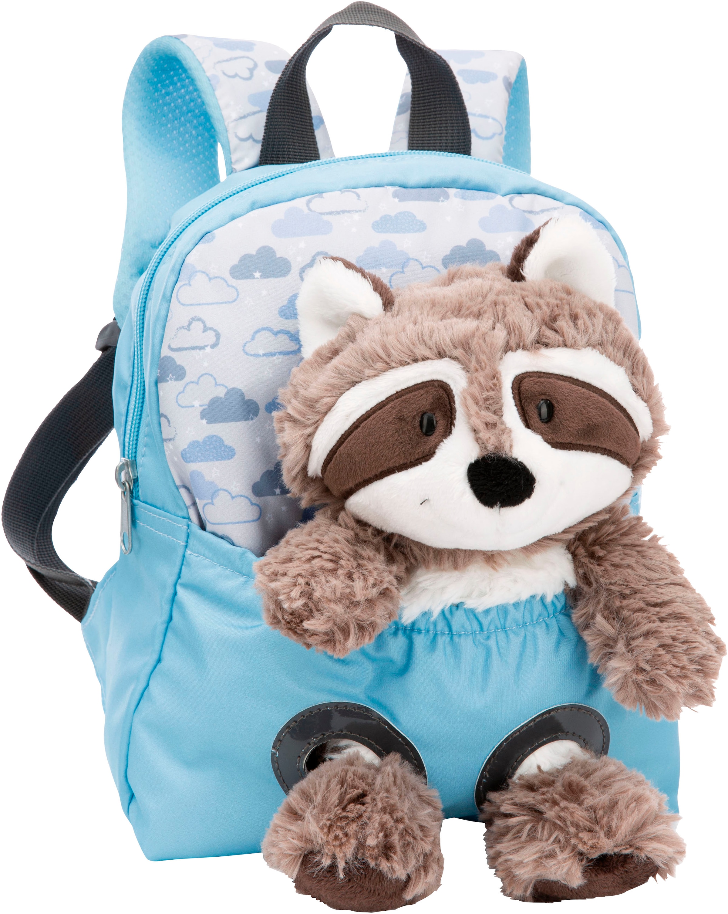 Kinderrucksack »Travel Friends, Rucksack mit Plüsch Waschbär, 25 cm«