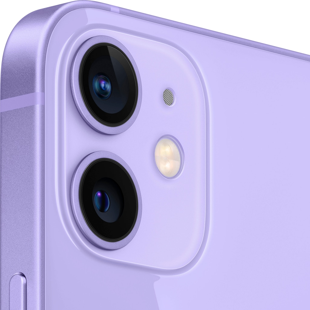 Apple Smartphone »iPhone 12 mini«, purple, 13,7 cm/5,4 Zoll, 128 GB Speicherplatz, 12 MP Kamera, ohne Strom Adapter und Kopfhörer, kompatibel mit AirPods, Earpods