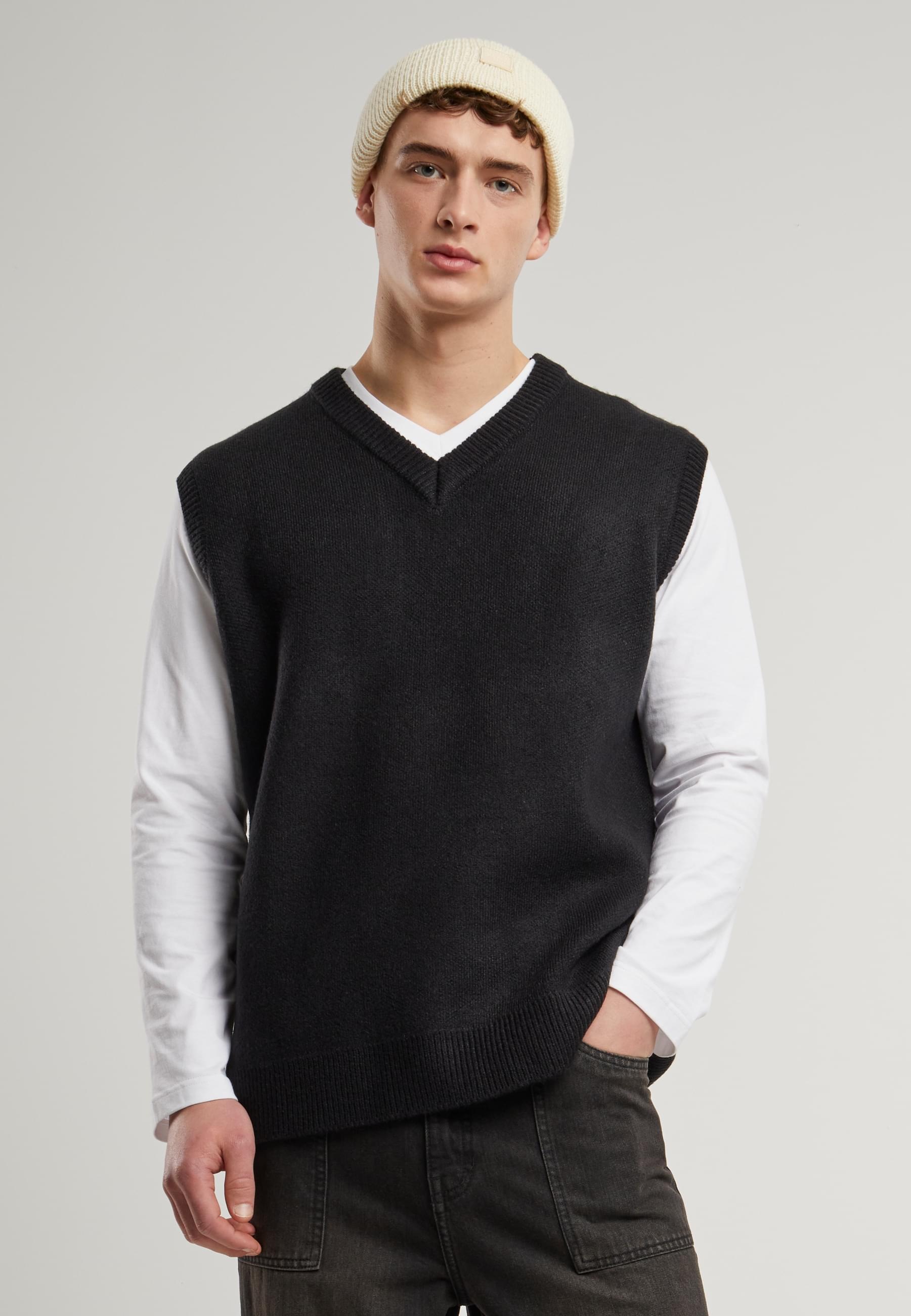 URBAN CLASSICS Steppweste »Urban Classics Knitted Vest«, (1 tlg.)