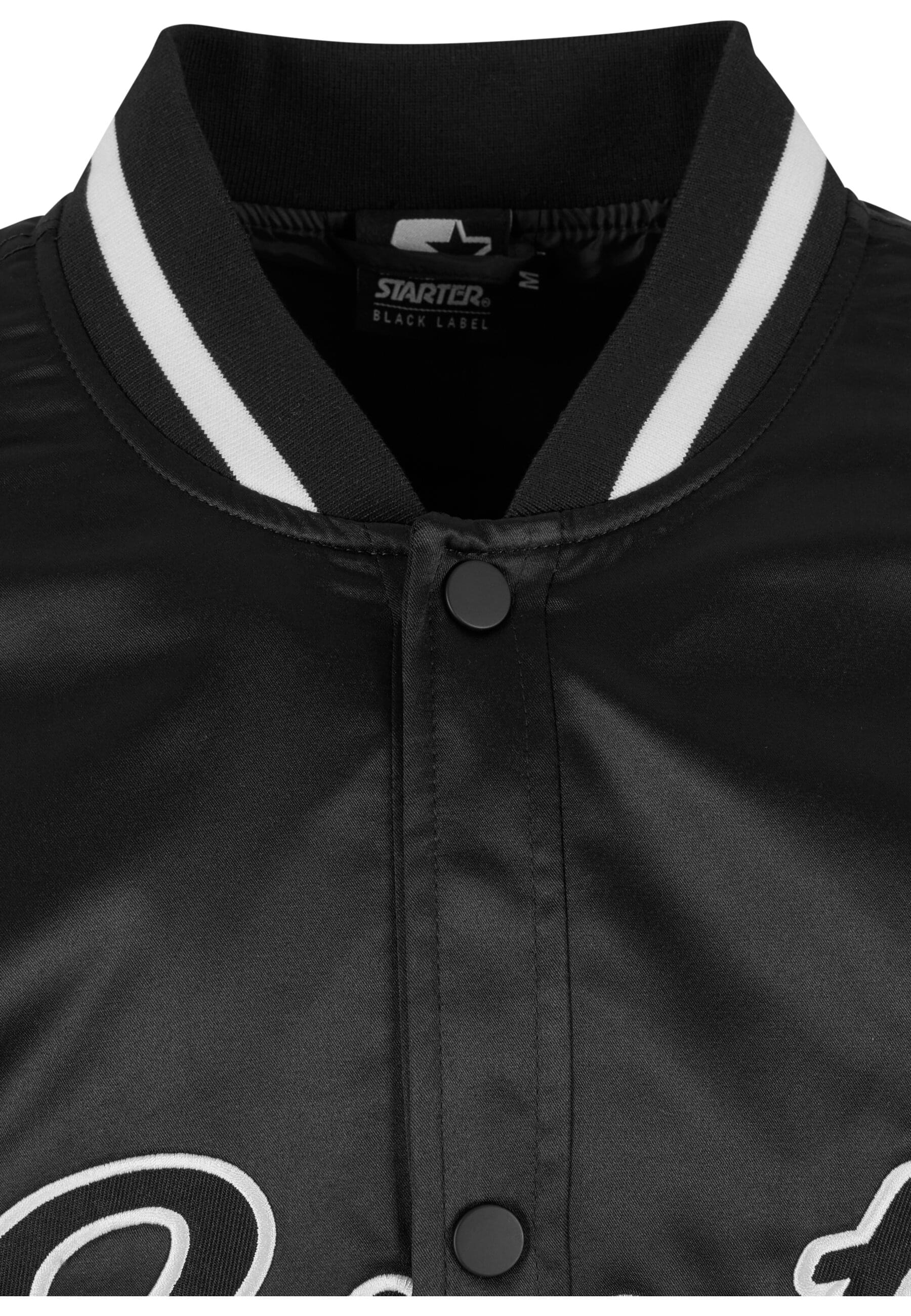 Thumbnail - Starter Black Label Collegejacke "Starter Black Label Herren Starter Satin College Jacket" 1 Stk. tlg. ohne Kapuze