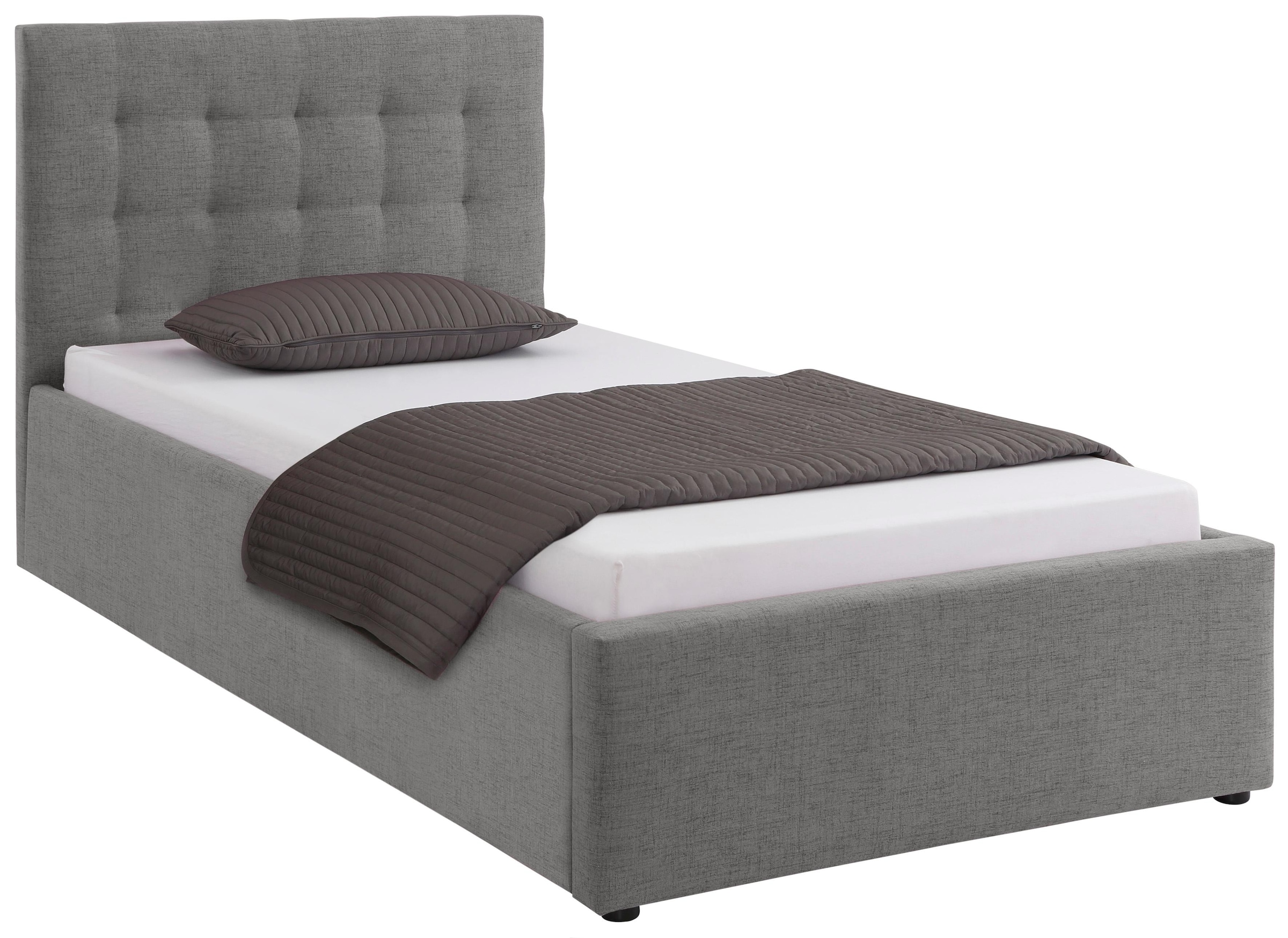 Home affaire Polsterbett »Hamar, Knopfsteppung im Kopfteil, bis 250 KG belastbar«, (3 Breiten: 100cm/ 140cm/ 180cm), in verschiedenen Größen und Stoffen und Farben