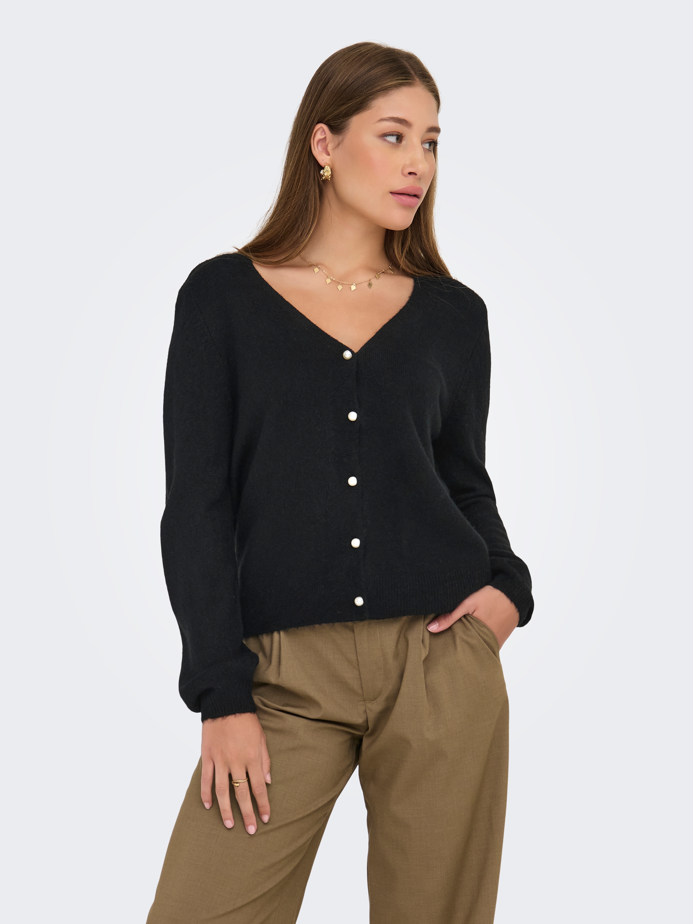 ONLY Strickjacke "ONLADELE LS LACE MIX REVERS CARDI CC KNT" günstig online kaufen