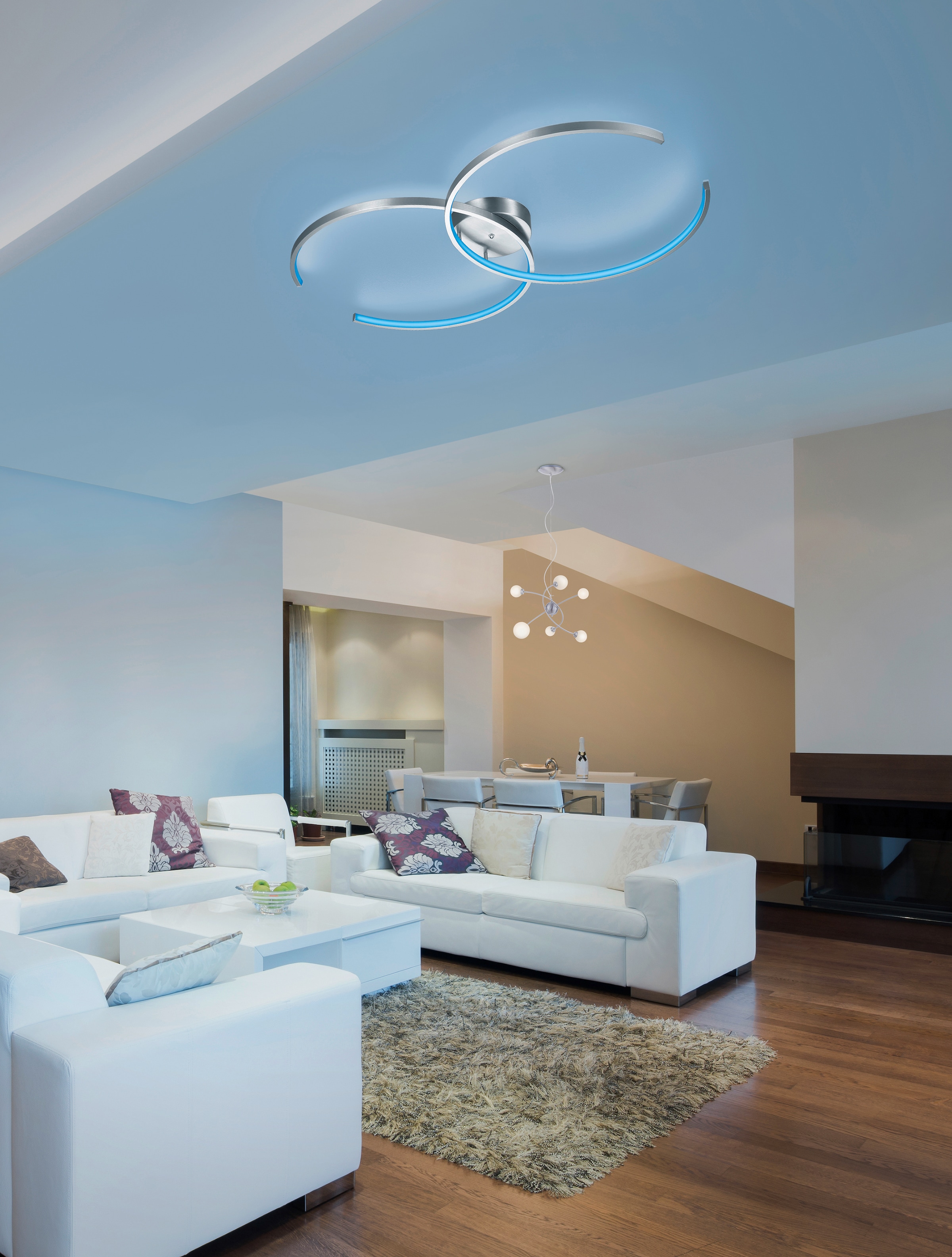 TRIO Leuchten LED Deckenleuchte »CITIZEN«, 2 flammig, Leuchtmittel LED-Board | LED fest integriert, WiZ Smarthome Deckenleuchte App Steuerung