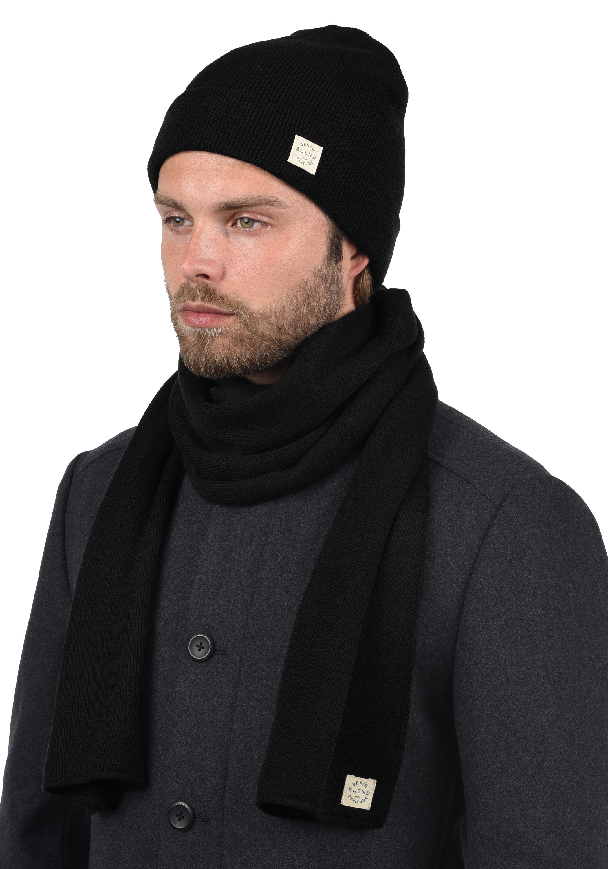 Blend Strickmütze "BHScam" Mütze mit Logobadge günstig online kaufen