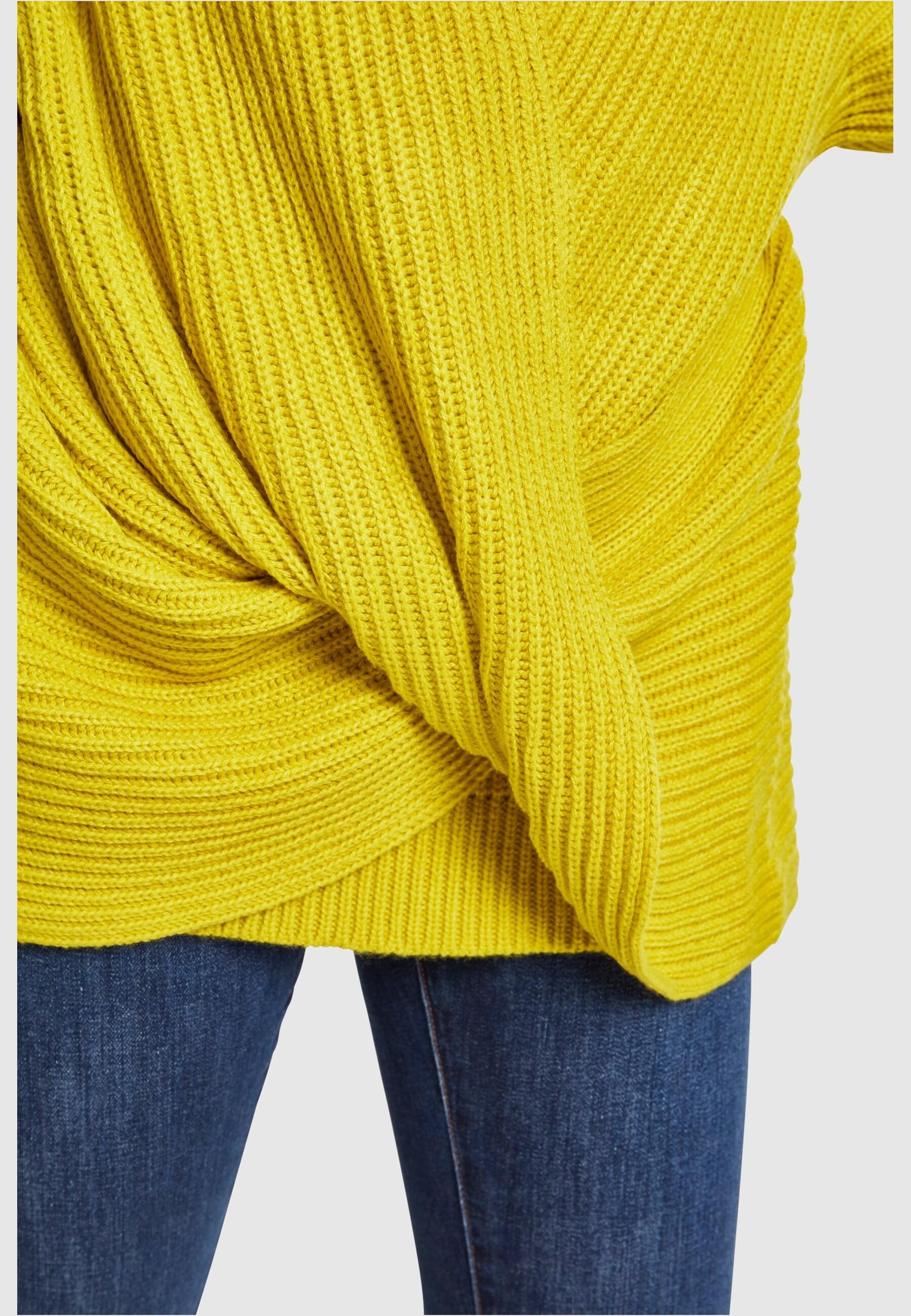 URBAN CLASSICS Rundhalspullover »Urban Classics Damen Ladies Wrapped Sweater«, (1 tlg.)