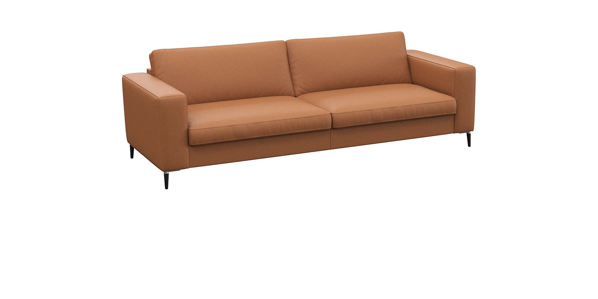 FLEXLUX 3-Sitzer »Fiore, super Sitzkomfort durch Kaltschaum im Sitz«, breite Armlehnen, Füße Alu+schwarz