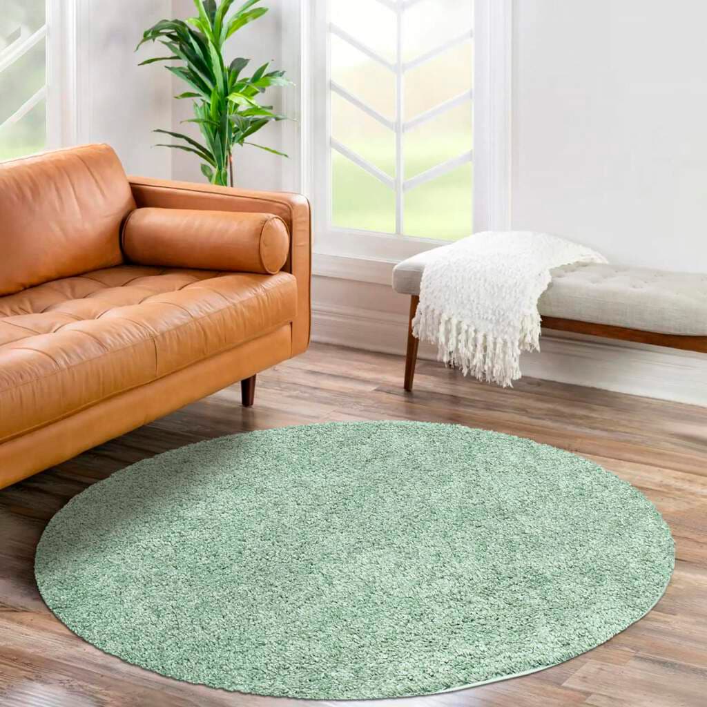 Carpet City Hochflor-Teppich »City Shaggy«, rund, Teppich Einfarbig Uni,  besonders flauschig-weich kaufen | BAUR