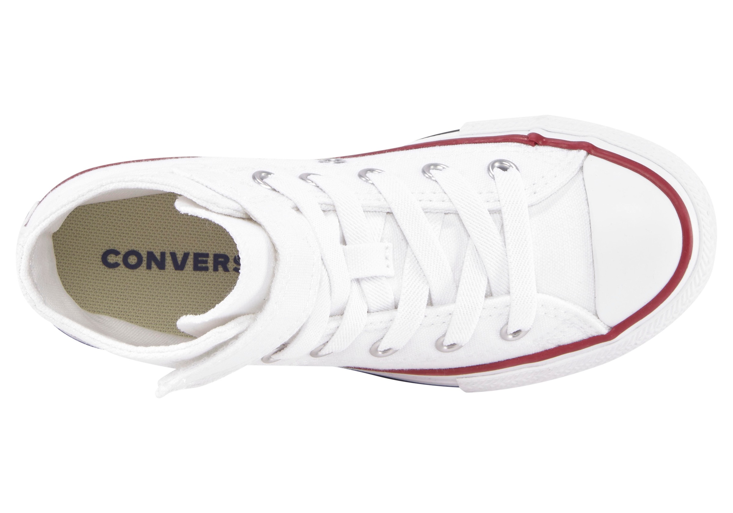 Sneaker CONVERSE "CHUCK TAYLOR ALL STAR 1V EASY-ON Hi", Kinder, Gr. 31, weiß, Textil, Schuhe Skaterschuh Sneakerboots Canvassneaker Sneaker high, mit Klettverschluss für Kinder 3