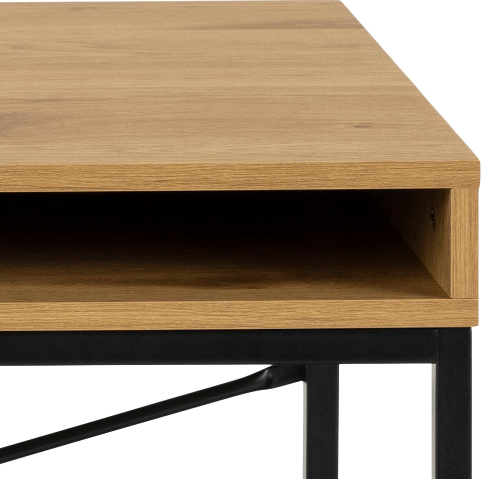 ACTONA GROUP Schreibtisch, Metallgestell, 1 Schublade und 1 offenem Fach, Breite 140 cm