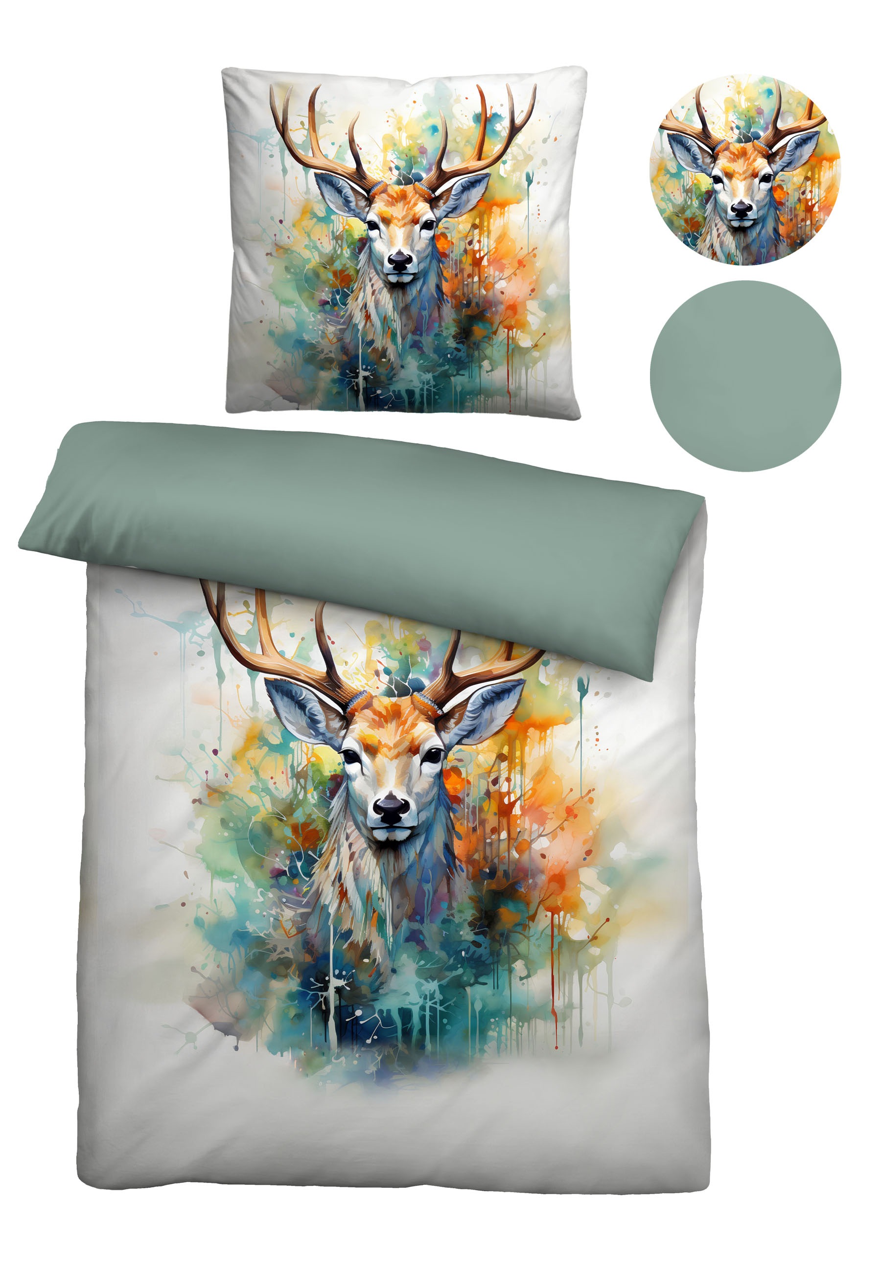 Biberna Wendebettwäsche "0046737" 2 Stk. hautfreundlich, kühlend, mit Reißv günstig online kaufen