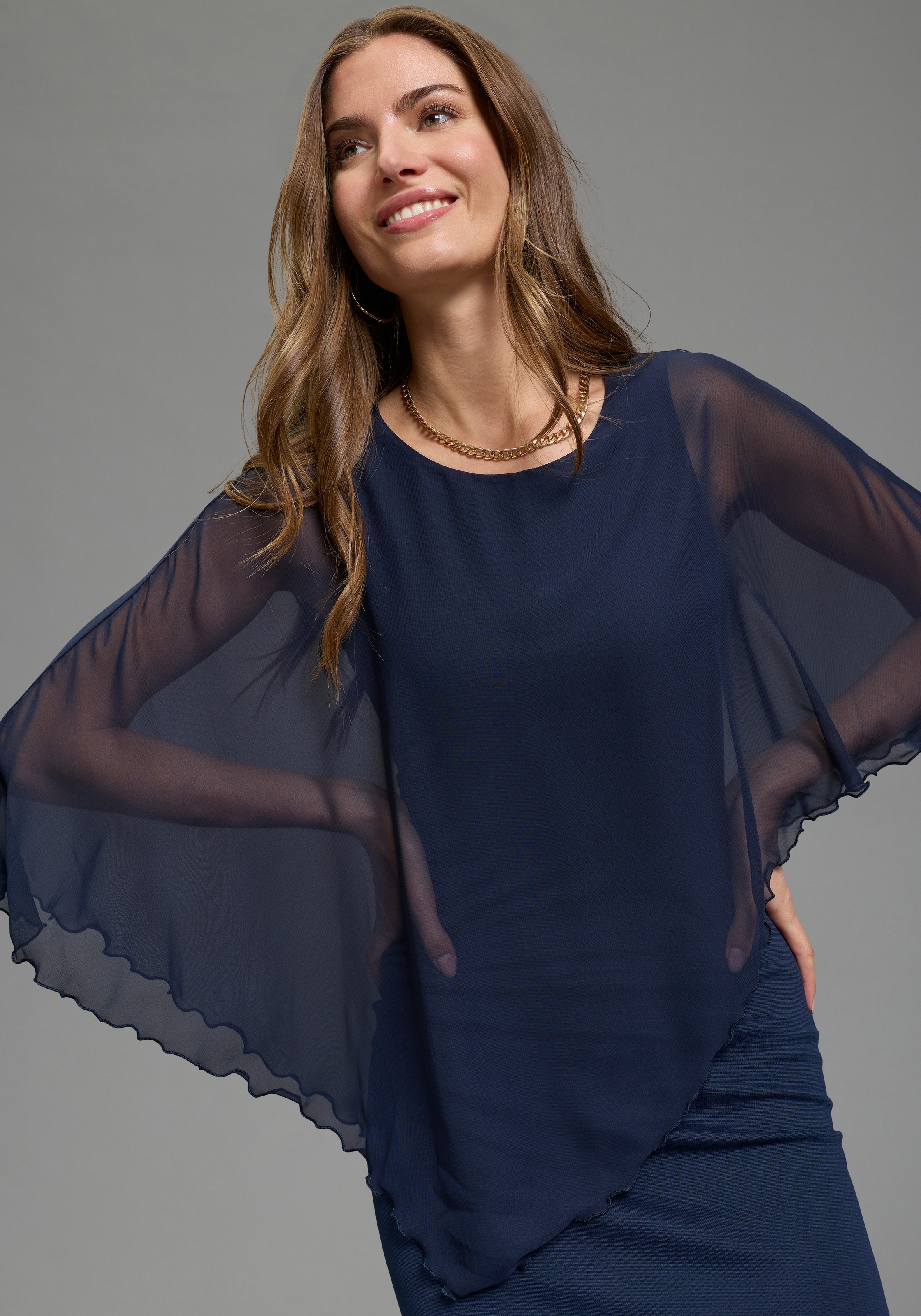 Laura Scott Evening Dress Navy 34 3