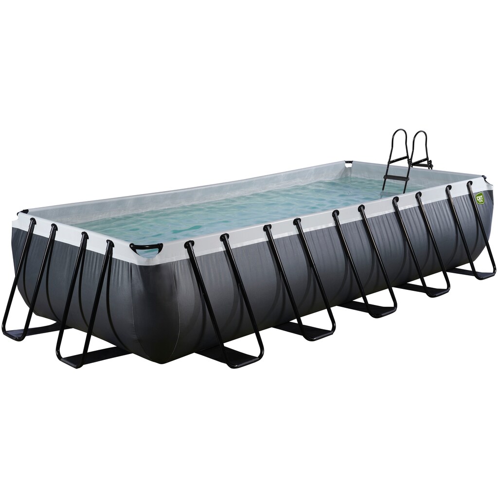 EXIT Framepool »Black Leather Pool 540x250x100cm«, mit Sandfilterpumpe - schwarz
