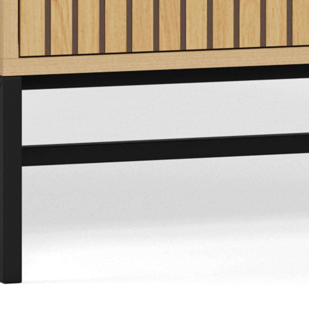 ACTONA GROUP Schuhschrank »Albany Schuhschrank – modernes Design & Stauraum mit Lamellenfront« Schuhmöbel mit 3 Fächern und extra Stauraum für Zubehör, B: 98,7 cm