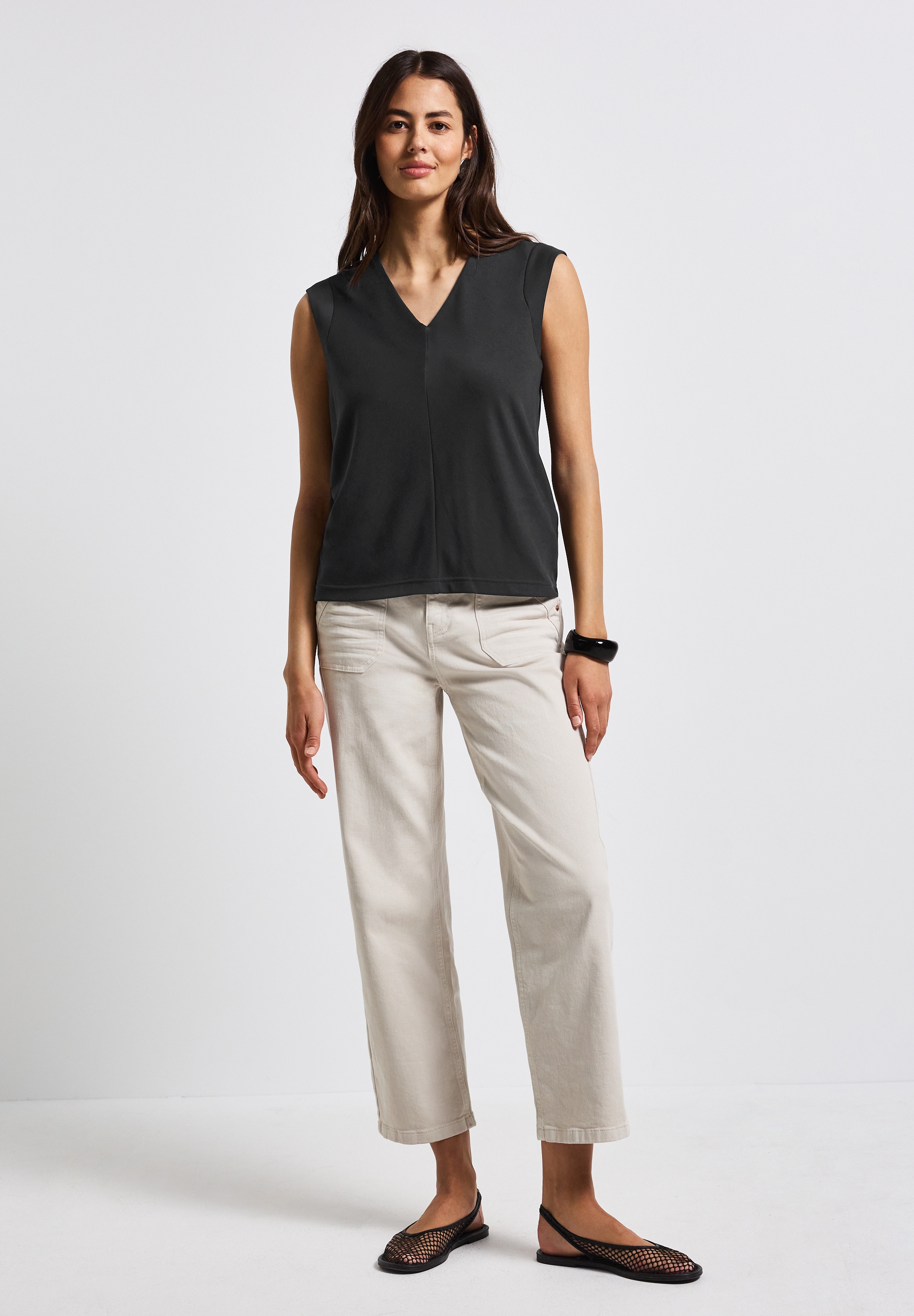 STREET ONE Shirttop, im Silk-Look