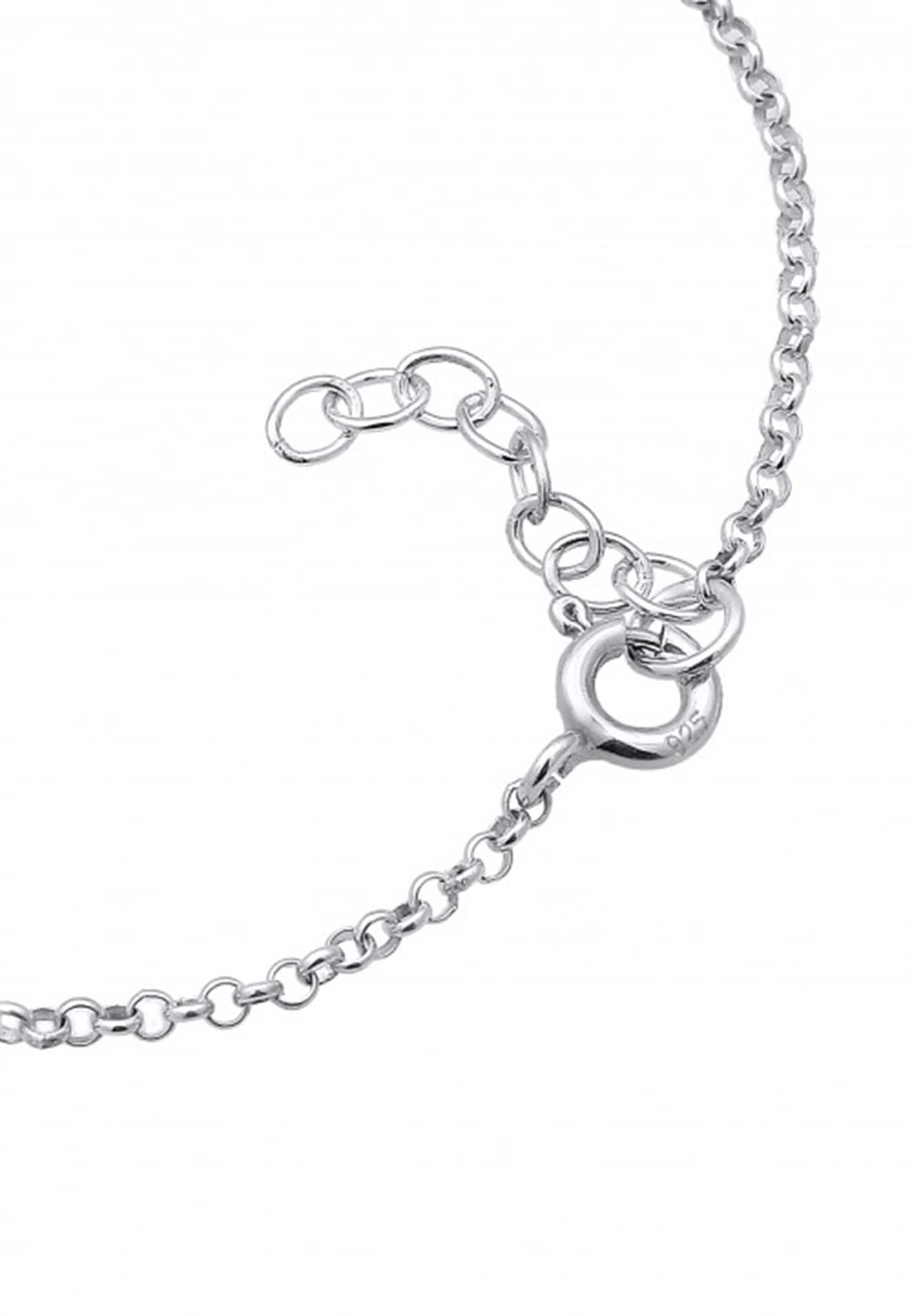 Elli Armband »Herz Zirkonia Pink 925 Sterling Silber«