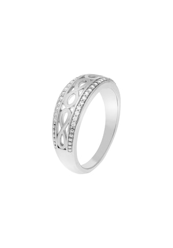 Fingerring »Silber 925 glanz/mattiert Zirkonia«