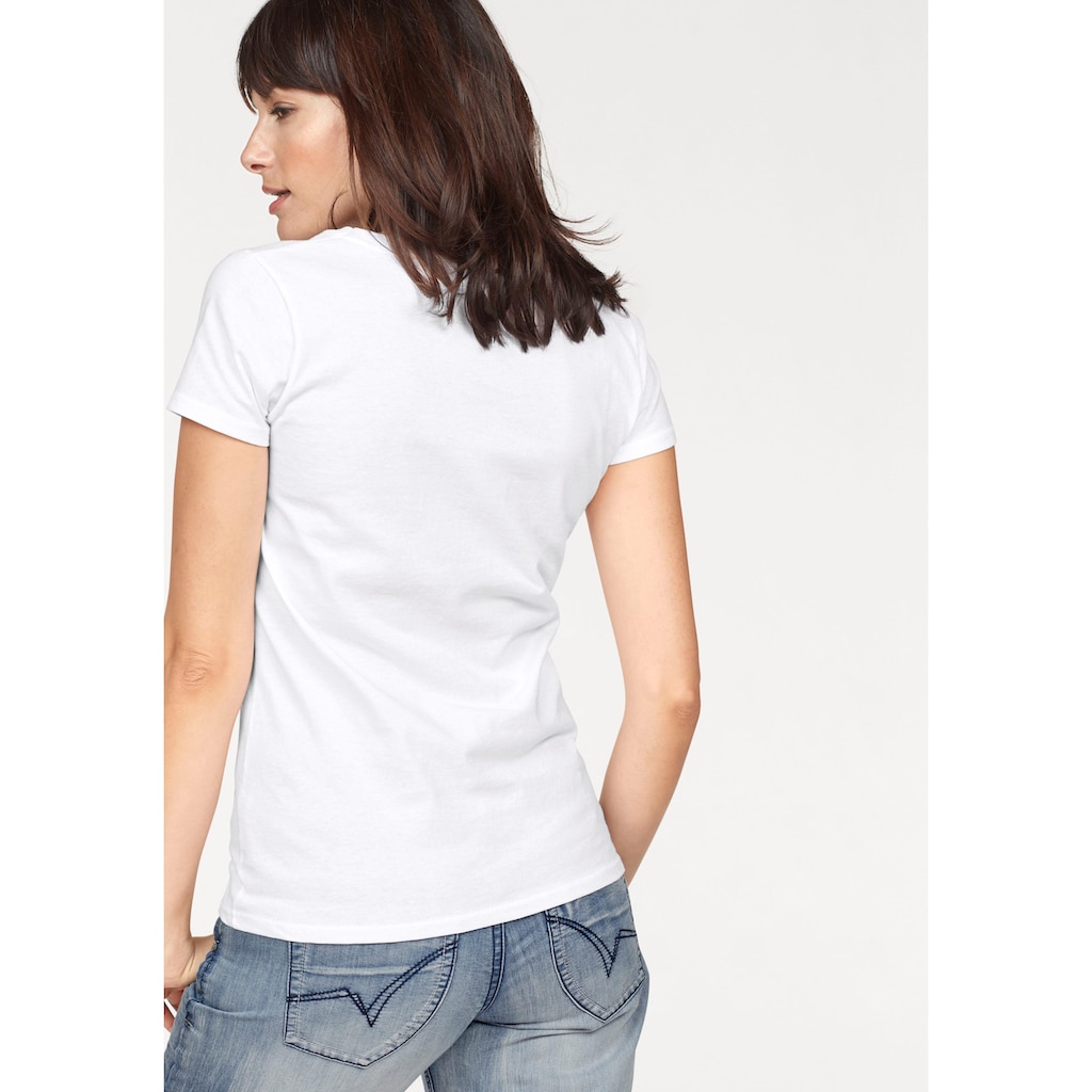 Fruit of the Loom V-Shirt »Lady-Fit Valueweight V-Neck«, (Packung, 2 tlg., 2er-Pack)