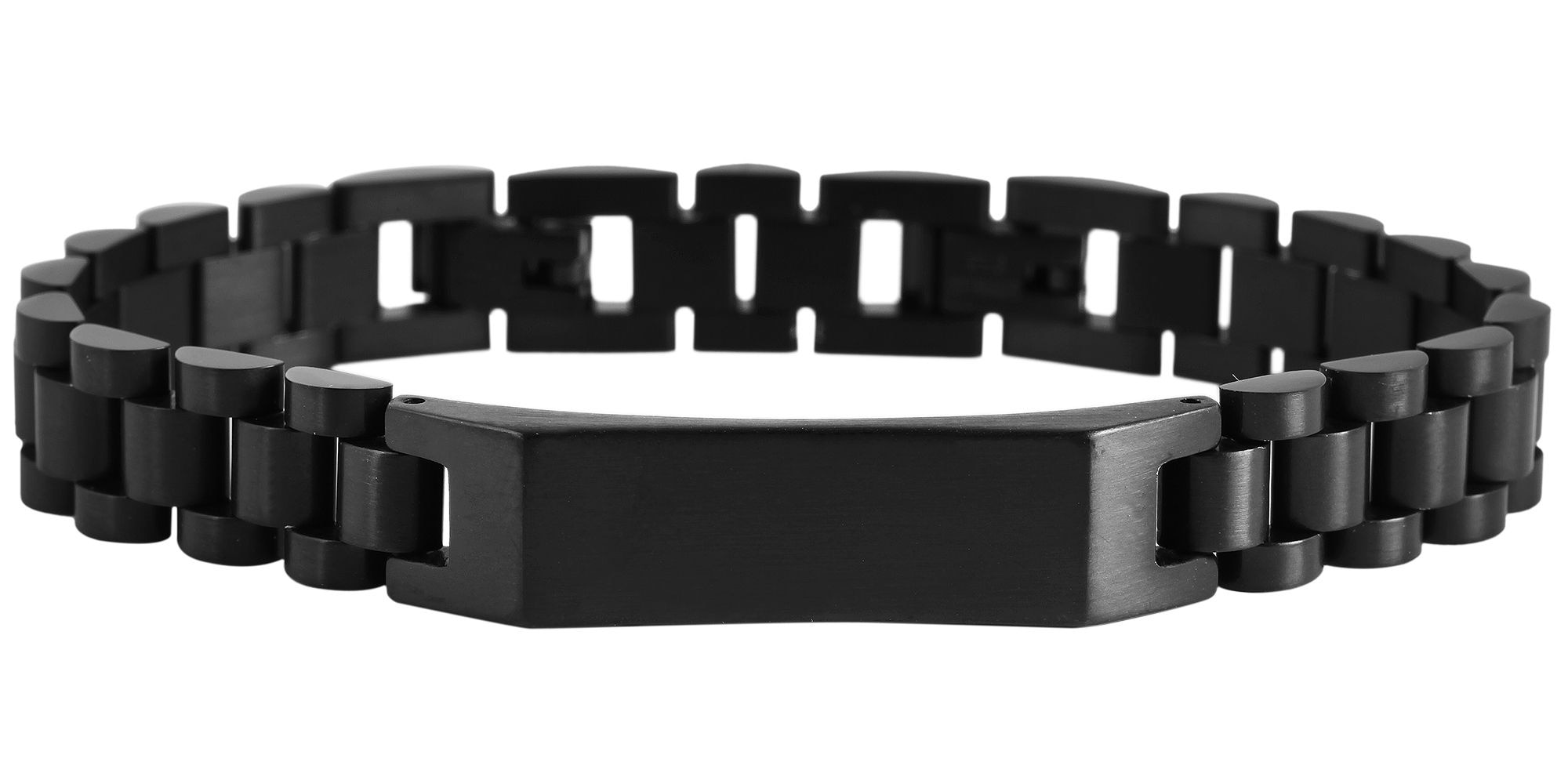 ADELIA ́S Damen Gliederarmband "Armband – Gliederarmband aus Edelstahl 19 cm", 19cm, Edelstahlschwarz, Edelstahl, Armbänder, Geschenkidee: zeitlos und