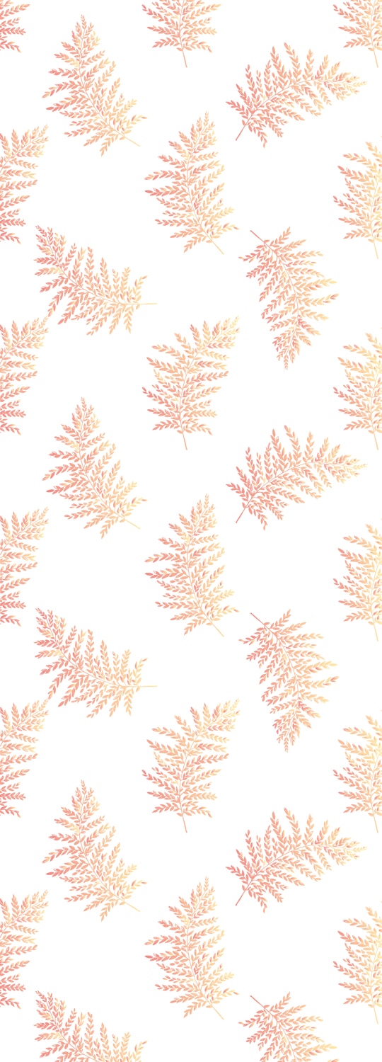 queence Vinyltapete "Blätter - Farn" Motiv floral geblümt gemustert glatt 90x250cm, selbstklebend, kinderleichte Anbringung, Sticker