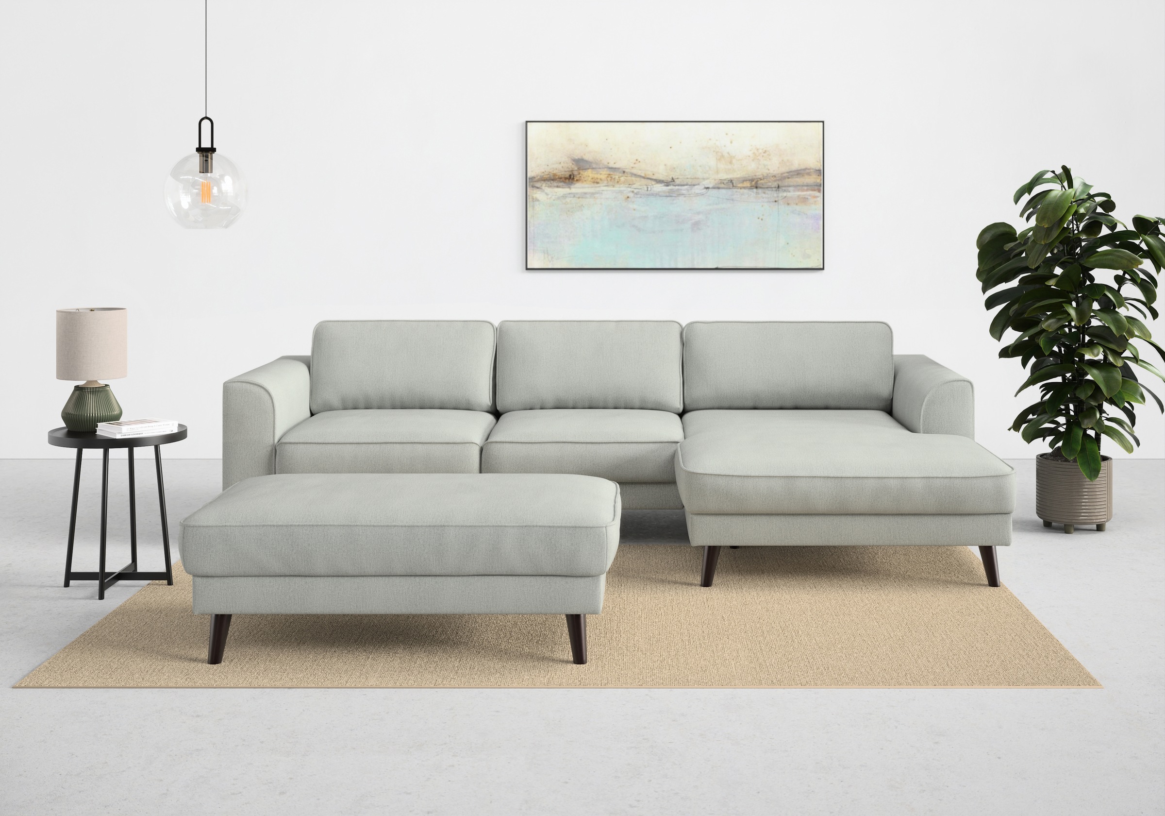 TRENDMANUFAKTUR Ecksofa »Lumber Jack, elegantes Designsofa, zeitlos modern, hoher Sitzkomfort«, wahlweise mit Bettfunktion u. Bettkasten, L-Form
