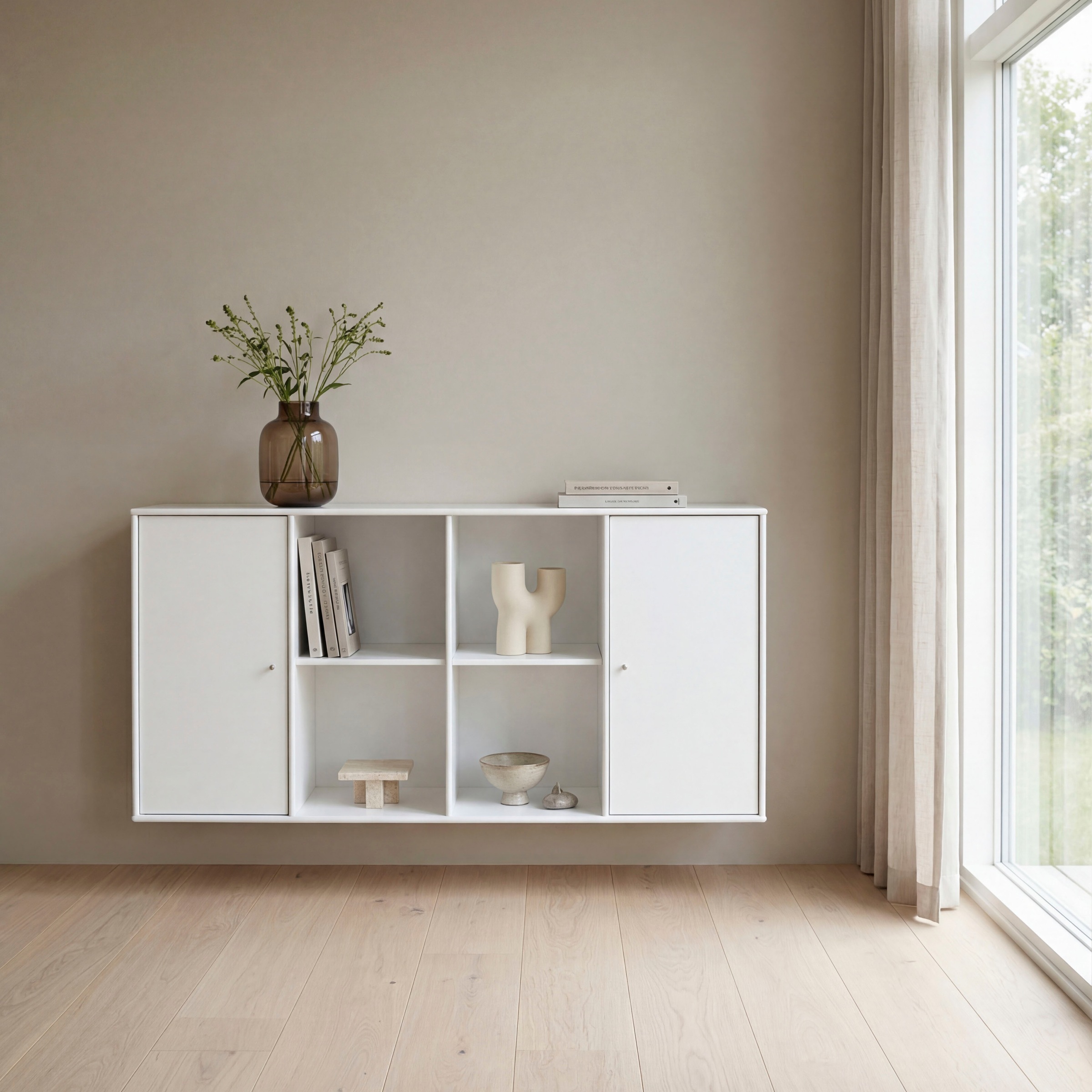 Hammel Furniture Sideboard "Mistral Kubus" mit Türen, Wandmontage/stehend, Breite: 136 cm