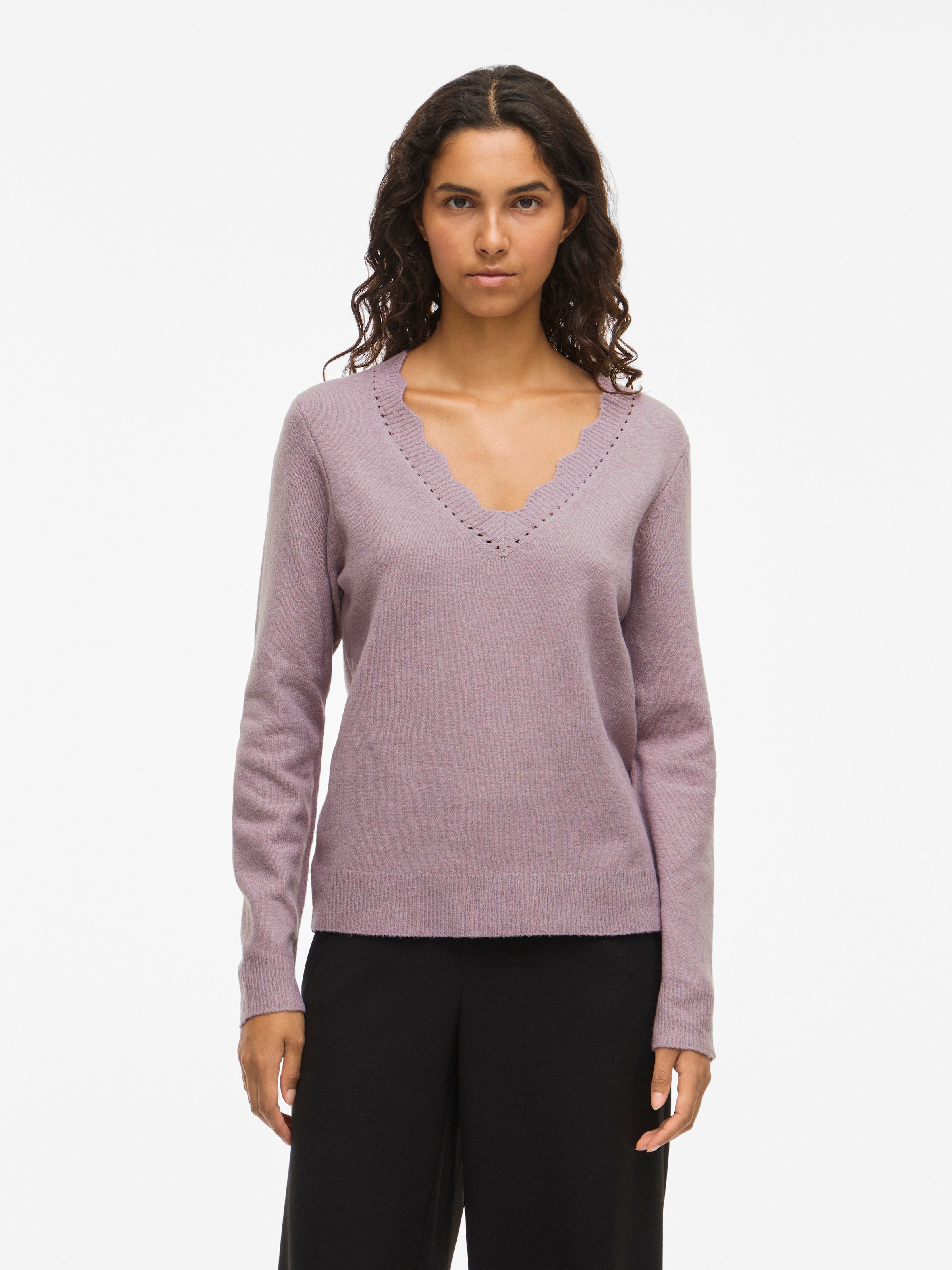 Vila V-Ausschnitt-Pullover "VINIKOLINA V-NECK L/S KNIT TOP - NOOS" günstig online kaufen
