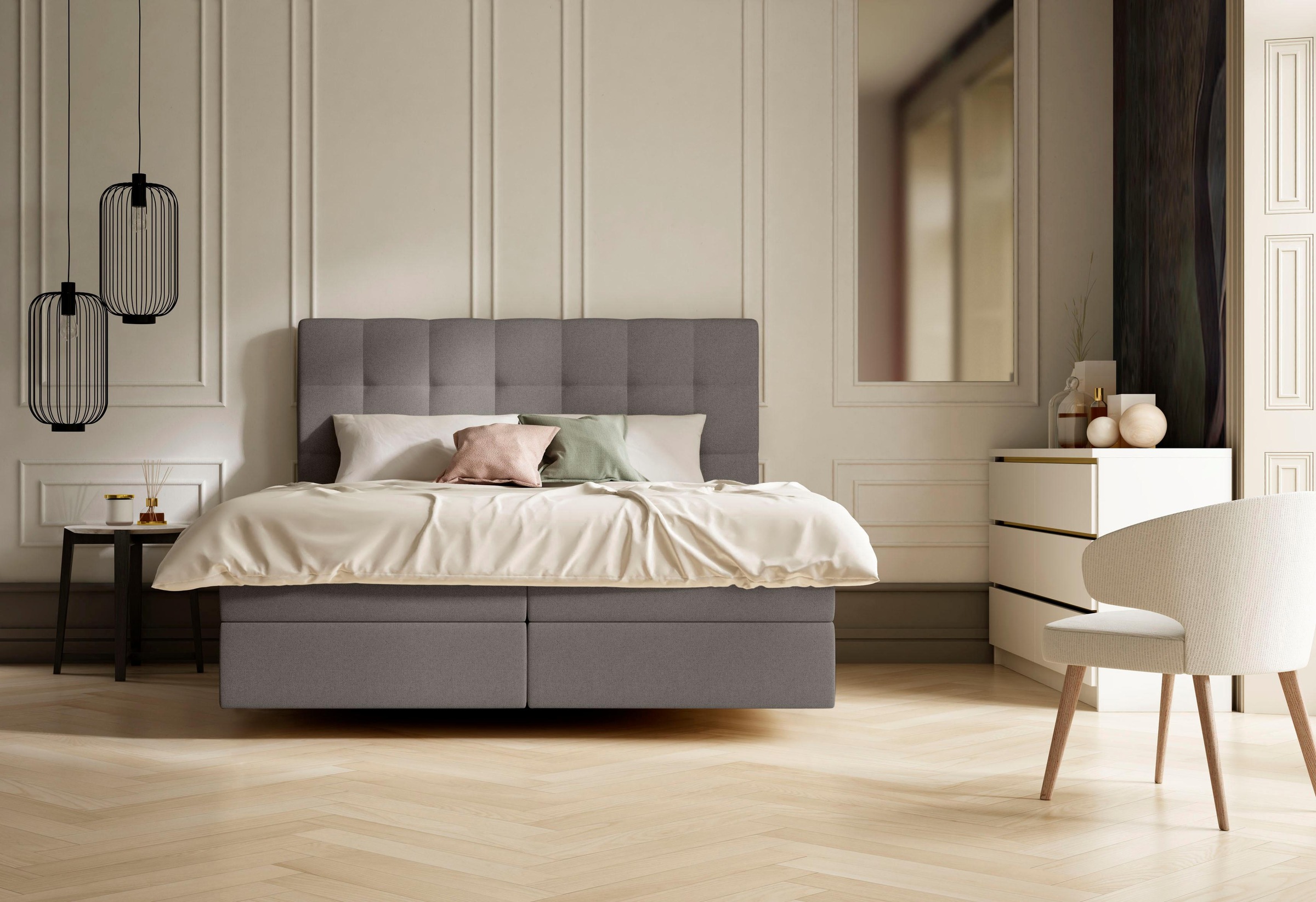 Schlaraffia Boxspringbett »Aida«, inkl. BULTEX® Topper, Fuß in Schwebeoptik