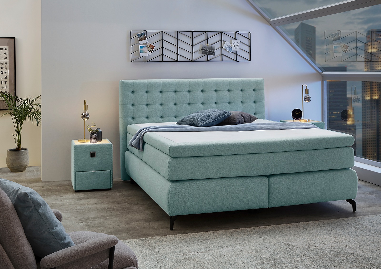 Jockenhöfer Gruppe Boxspringbett "Jessica inklusive 9cm Kaltschaum-Topper", günstig online kaufen