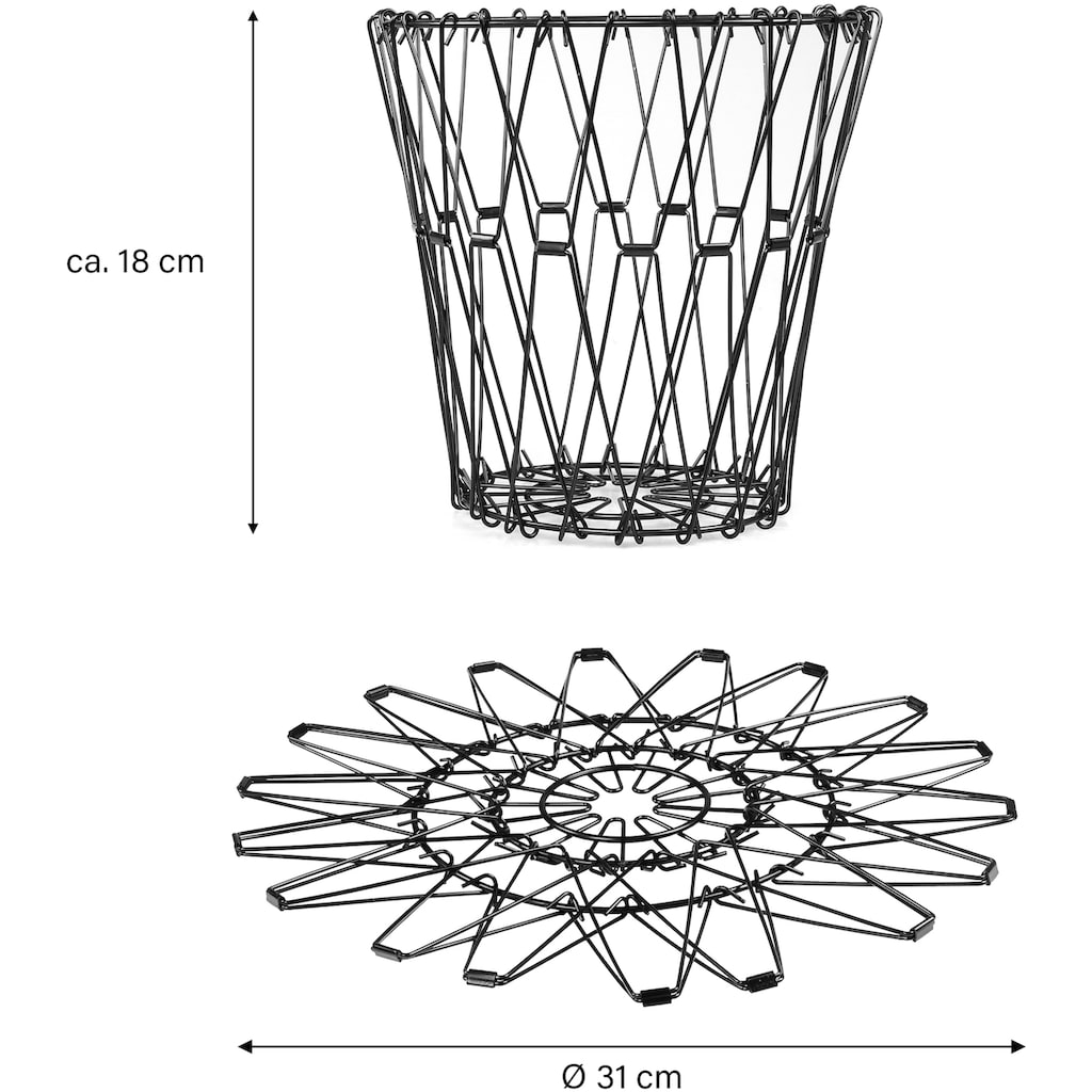 STONELINE Obstschale »Flexi Korb«, aus Metall