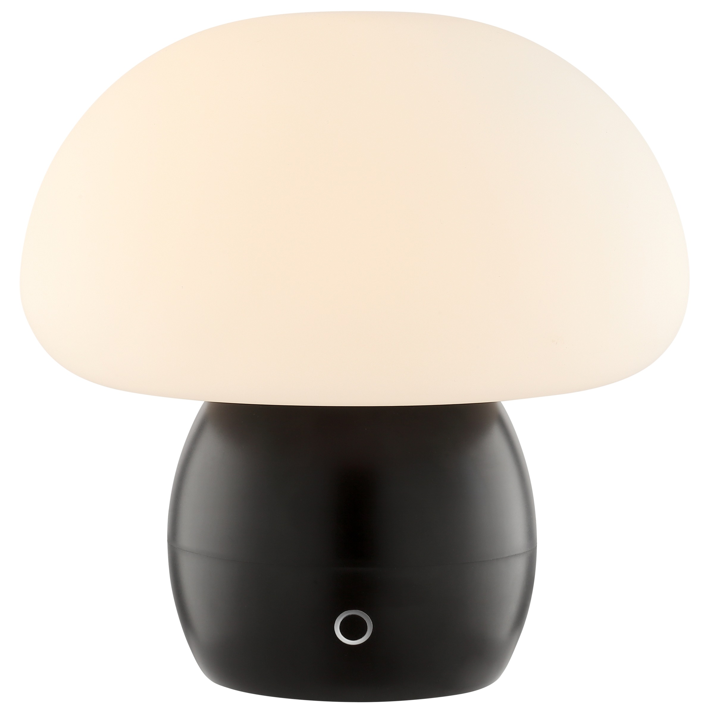 BRILLIANT LED Tischleuchte "Dupos", schwarz, Ø 22cm H: 22,2cm, 1 Stk., Leuchten, LED Akku-Pilzleuchte, 22 cm, 230 lm, 2700K, Wireless Charging, dimmbar, LED Tischleuchte