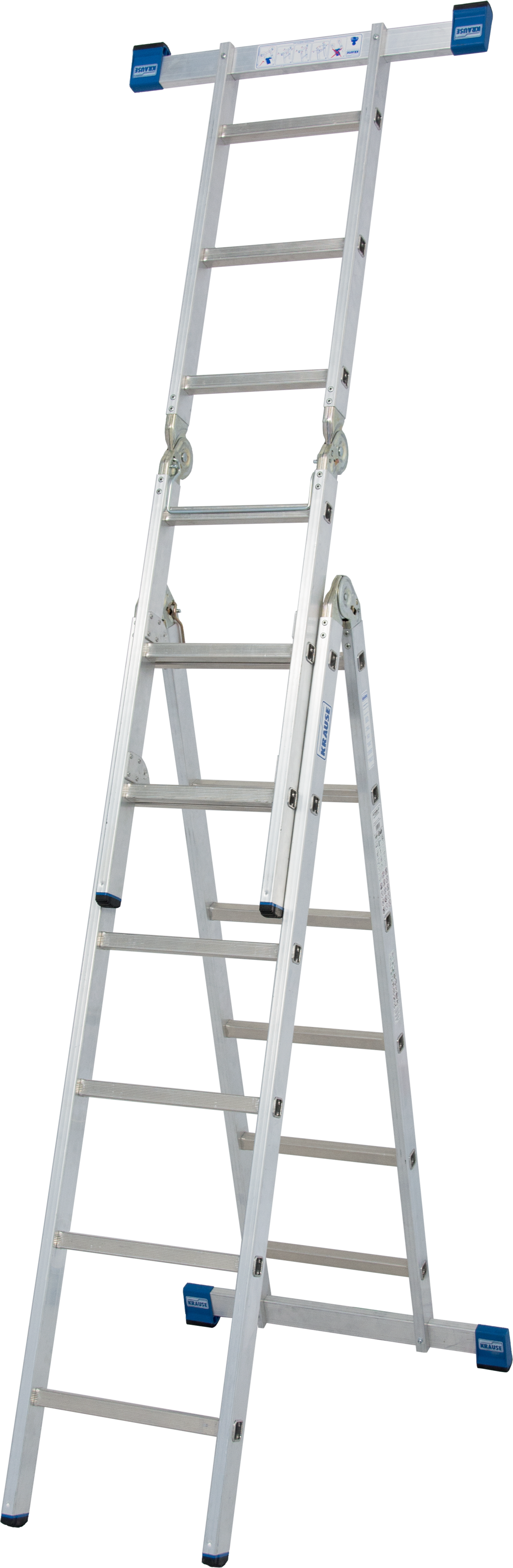 KRAUSE Gelenkleiter »Stabilo«, Combileiter mit 2x3 und 2x6 Sprossen