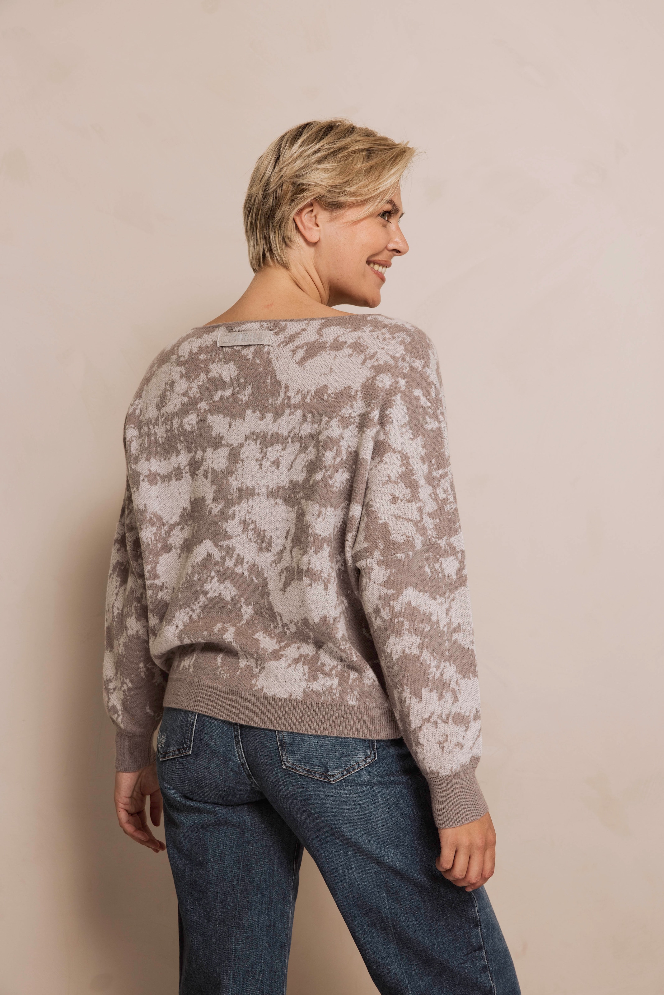 Zhrill Strickpullover »ZHTALIA CAMO«, mit grafischem Muster
