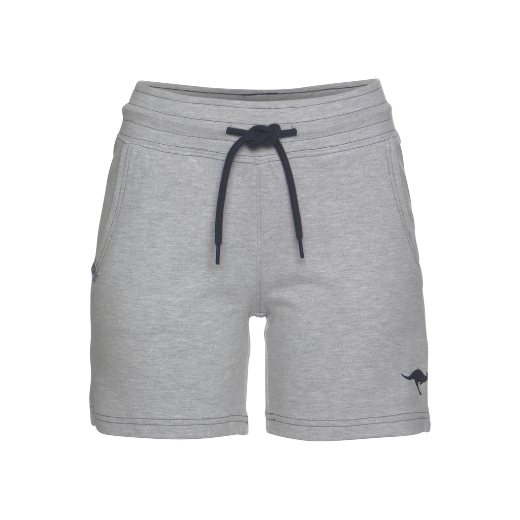 KangaROOS Sweatshorts, mit kontrastfarbener Kordel und kleinem Label-Print