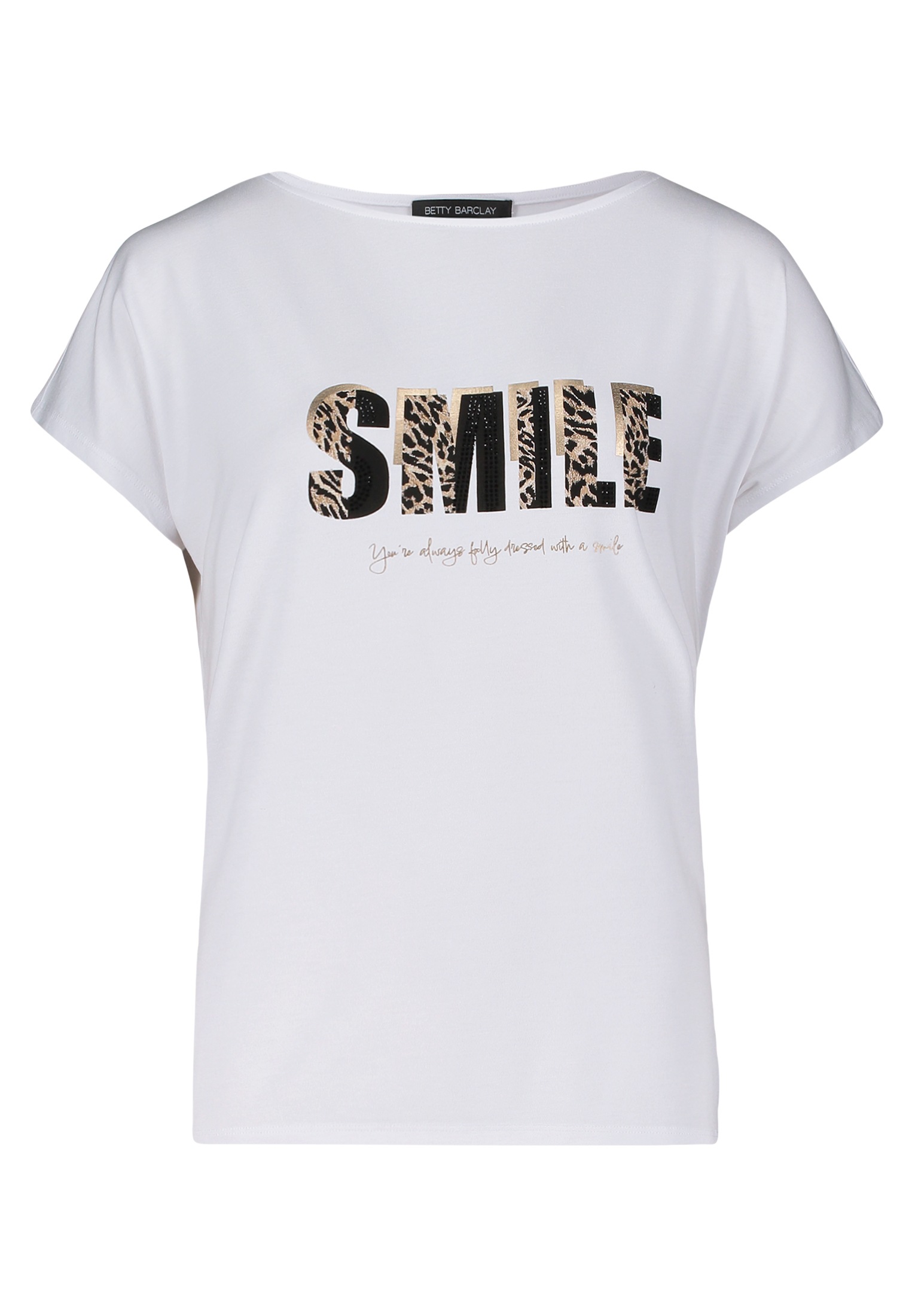 Betty Barclay Kurzarmshirt "Betty Barclay Damen Basic Shirt mit Placement", günstig online kaufen