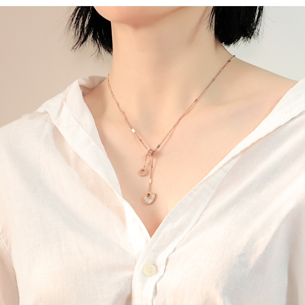 COLLEZIONE ALESSANDRO Kette mit Anhänger »Hearty«, mit Perlmutteinlage