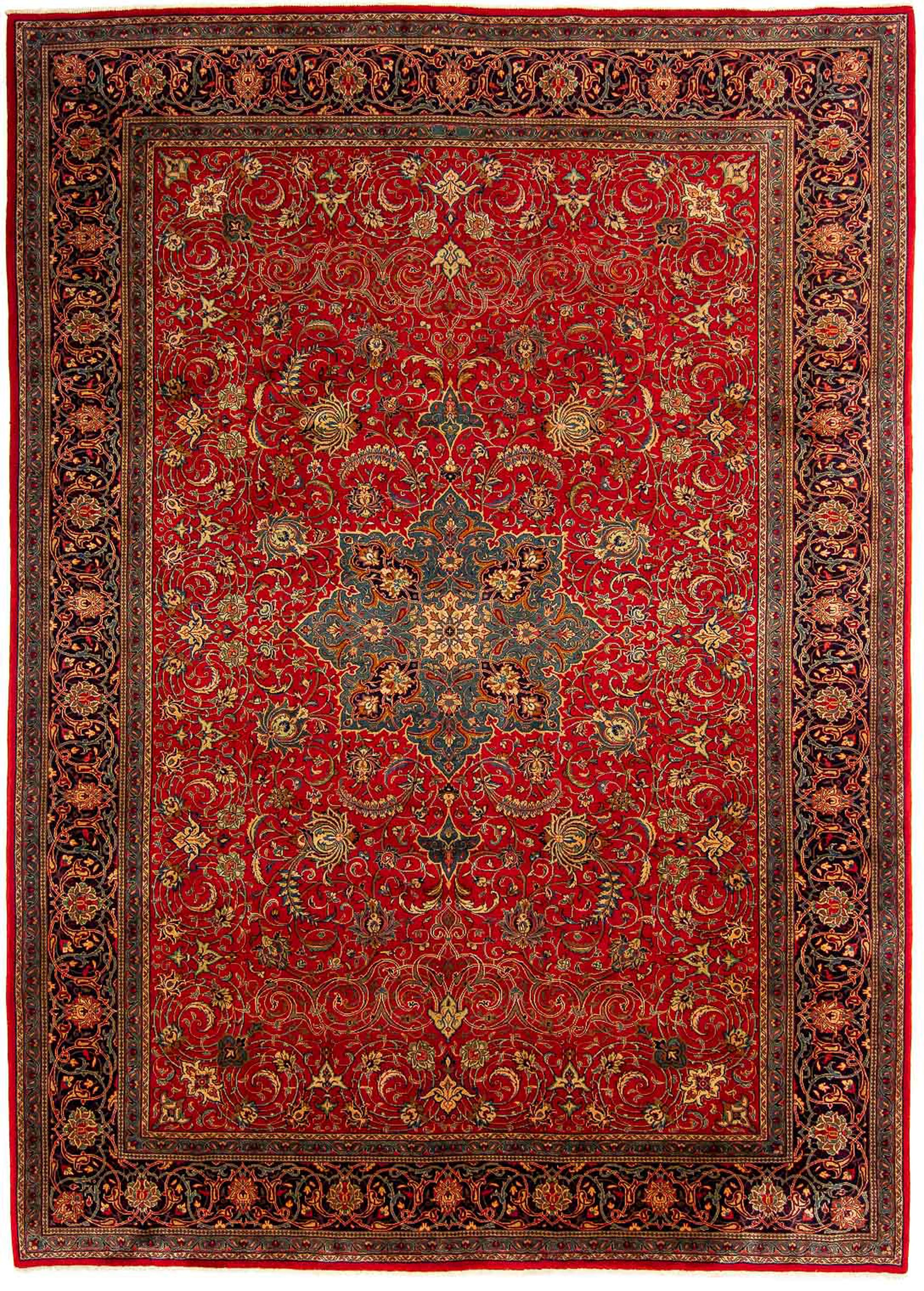 morgenland Orientteppich »Perser - Classic - 395 x 285 cm - rot«, rechteckig, Wohnzimmer, Handgeknüpft, Einzelstück mit Zertifikat